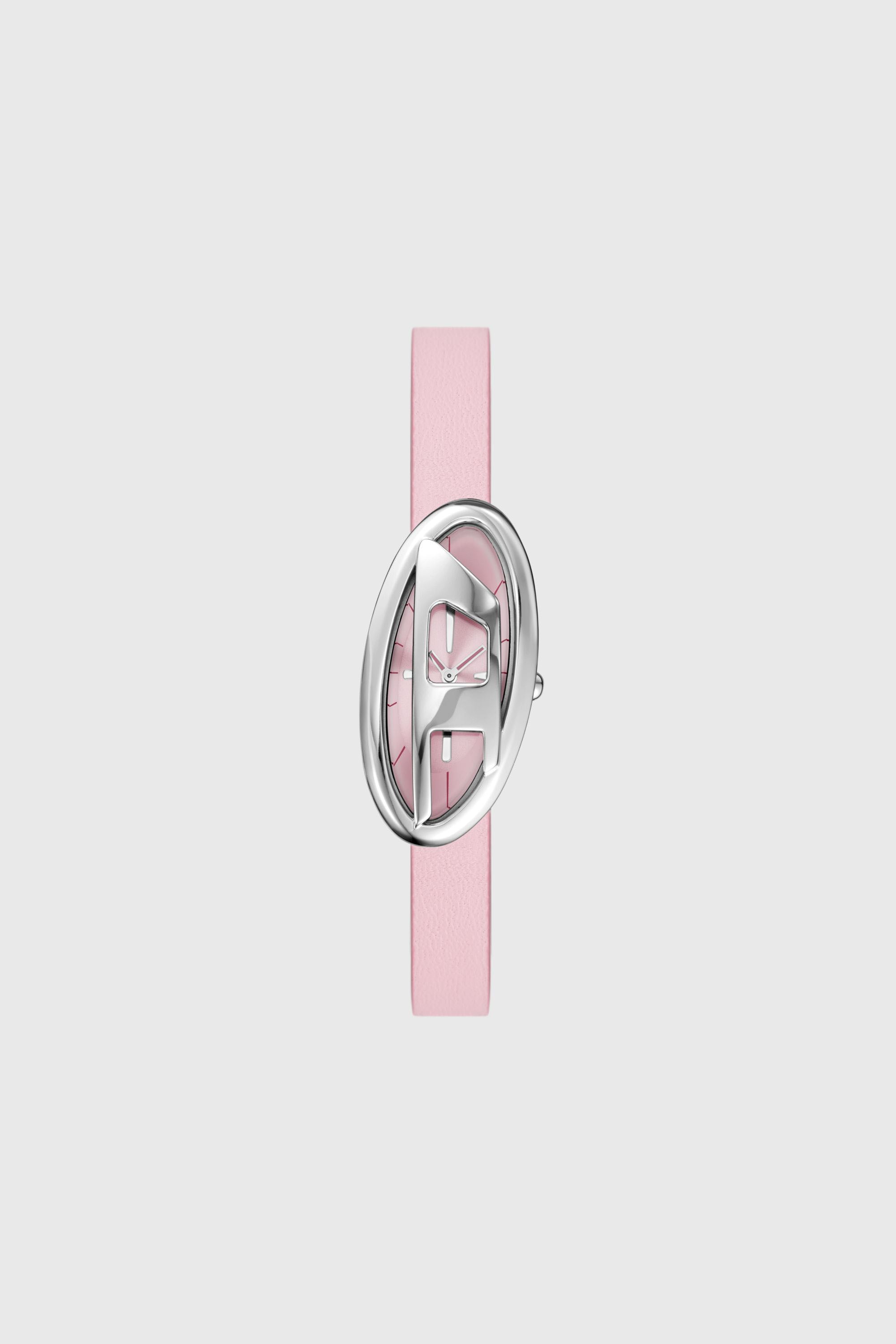 Diesel - DZ5621 WATCH, Female's D-Era Two-Hand Leather Watch in ピンク / ホワイト - 1