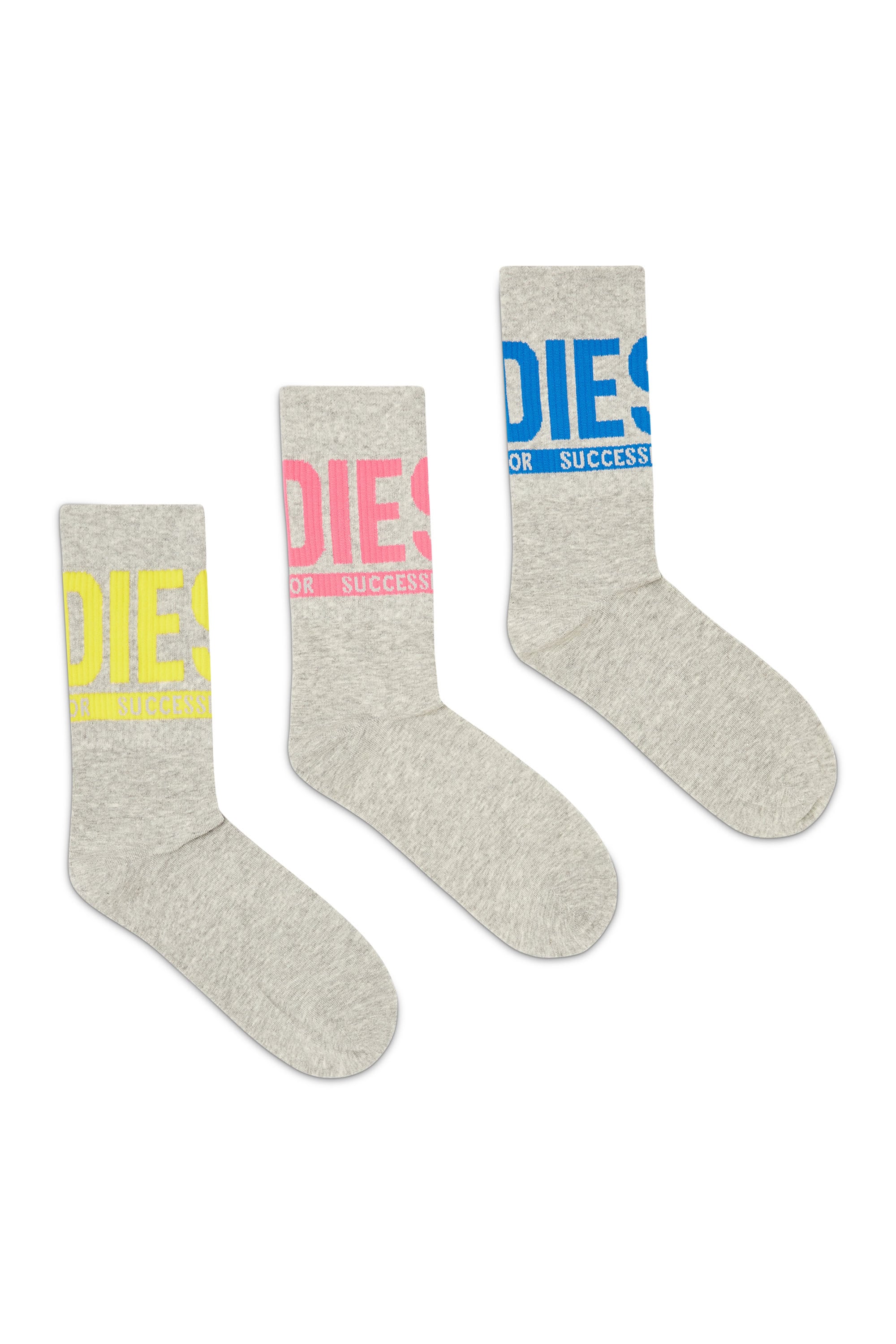 Diesel - SKM-RAY-THREEPACK, Male's ソックス 3枚パック in グレー - 1
