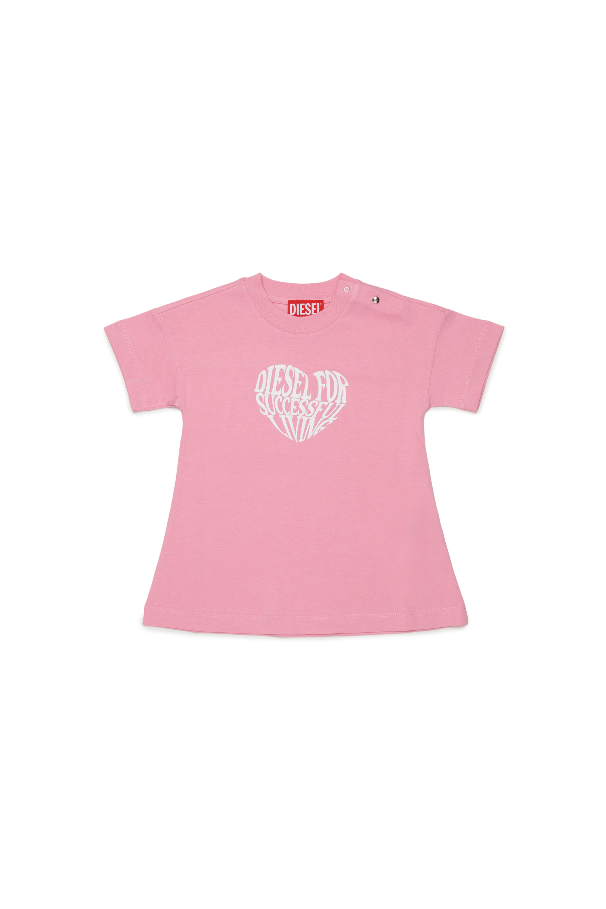 Diesel - DVAVYB, Female's ドレス in ピンク / ホワイト - 1