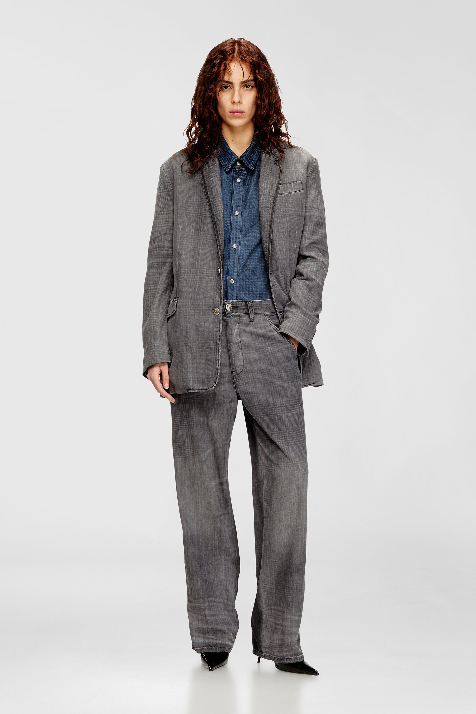 Diesel - D-REGER-S1, Unisex's デニムジャケット in グレー - 2