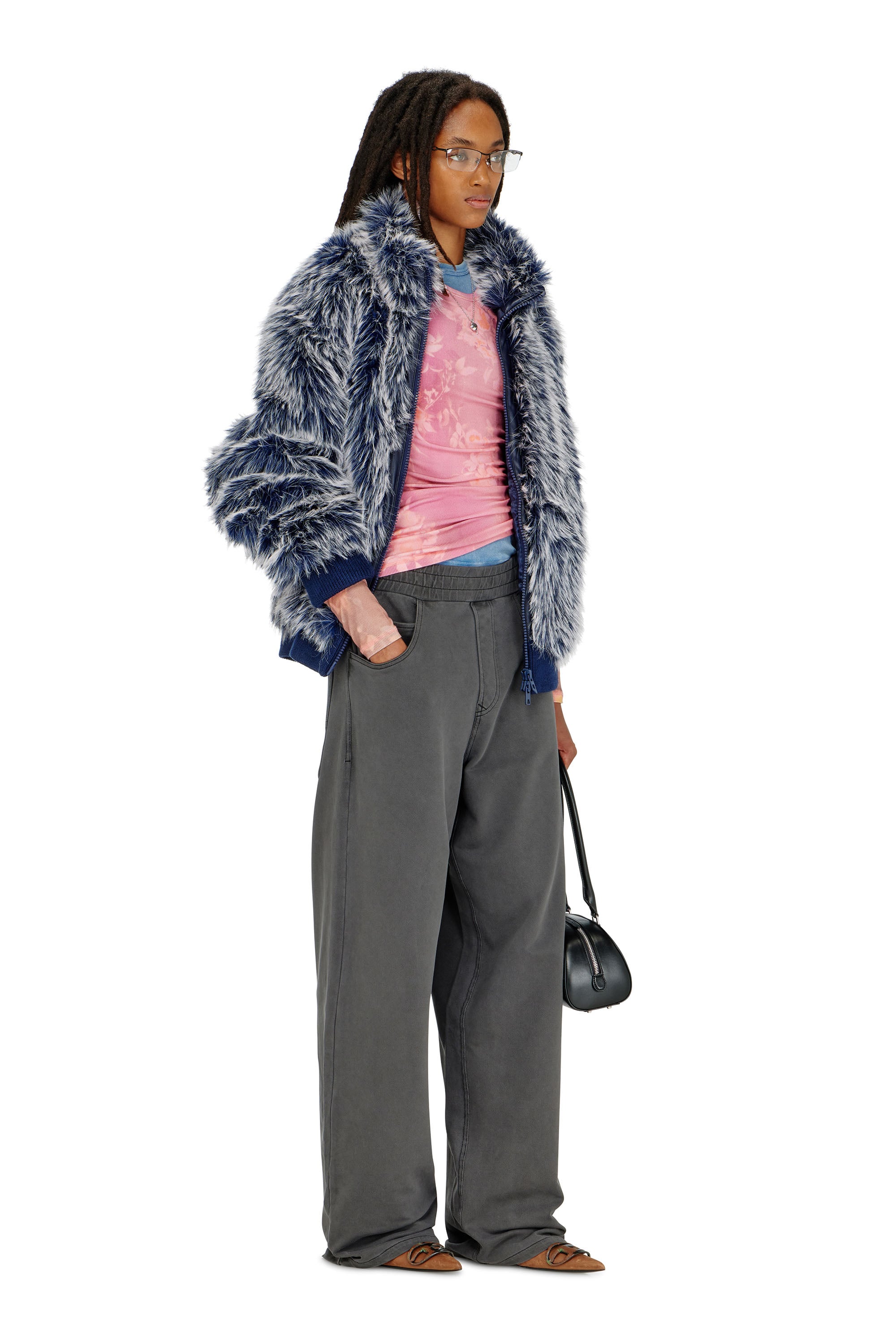 Diesel - T-MOKY-LS, Female's 長袖トップ in ピンク / ホワイト - 1