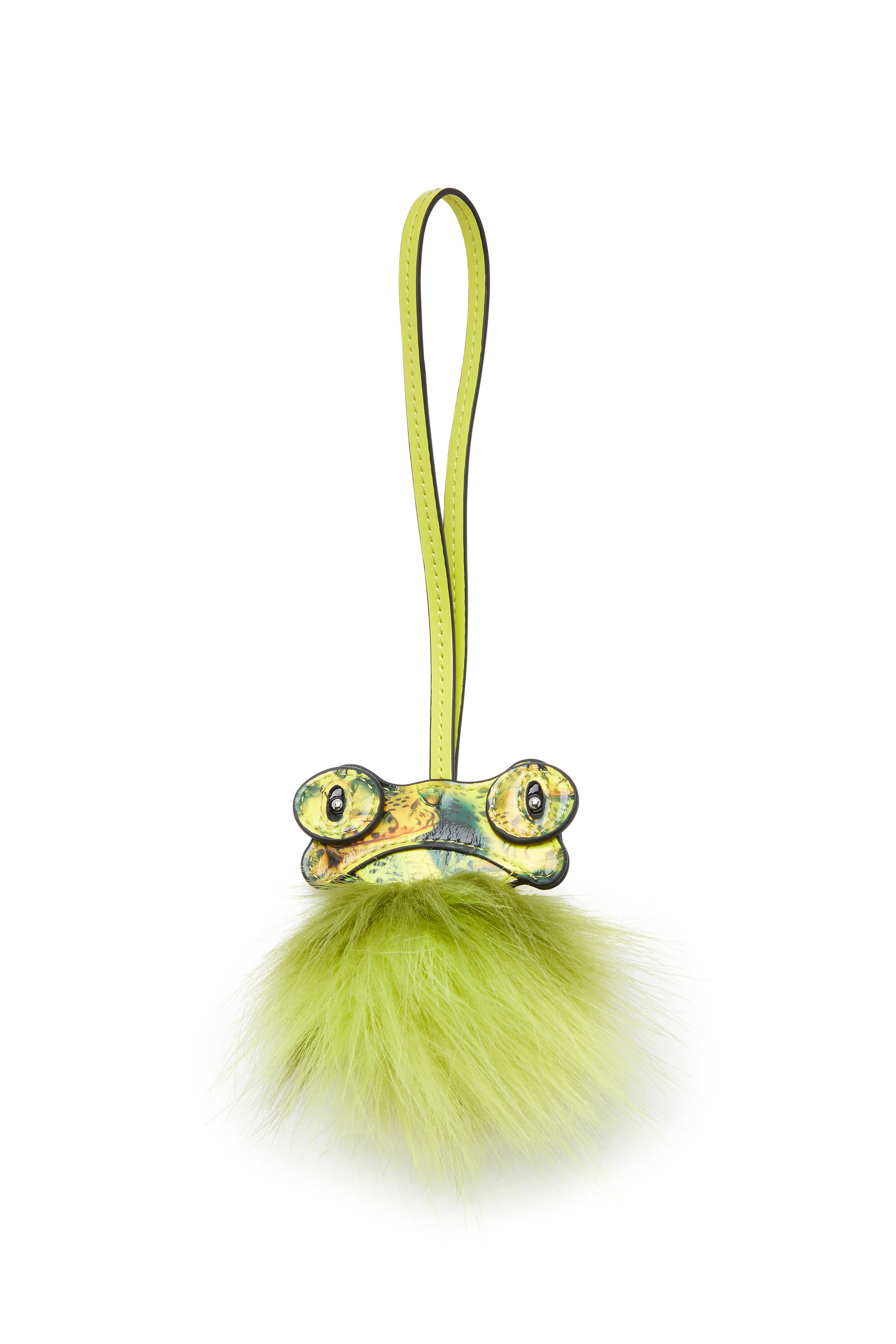 Diesel - FUR CHARMS III, Female's Frog bag charm with fluffy tail in グリーン - 1