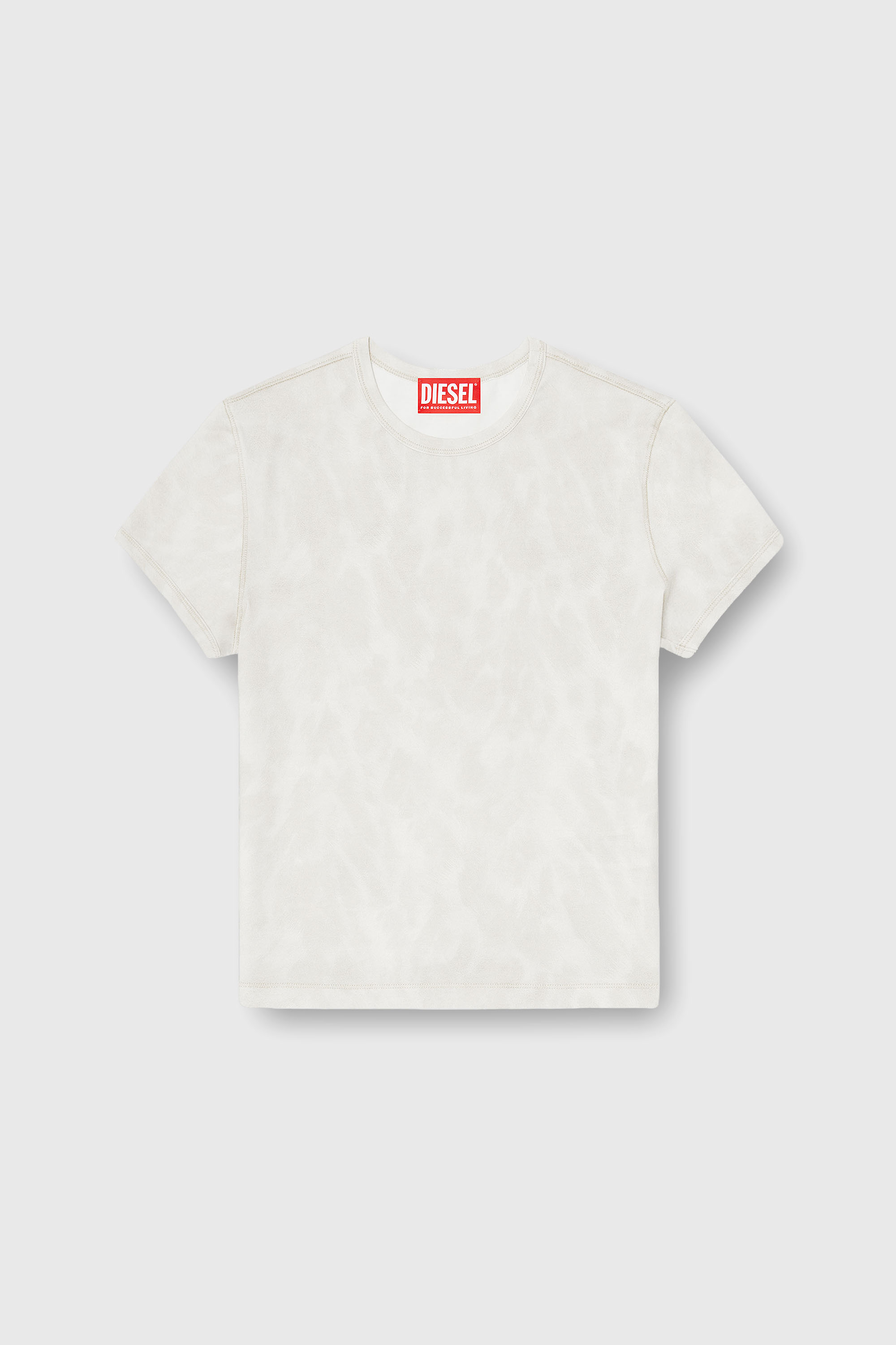 Diesel - T-ANIMA, Female's Animal-print T-shirt in stretch jersey in グレー - 2