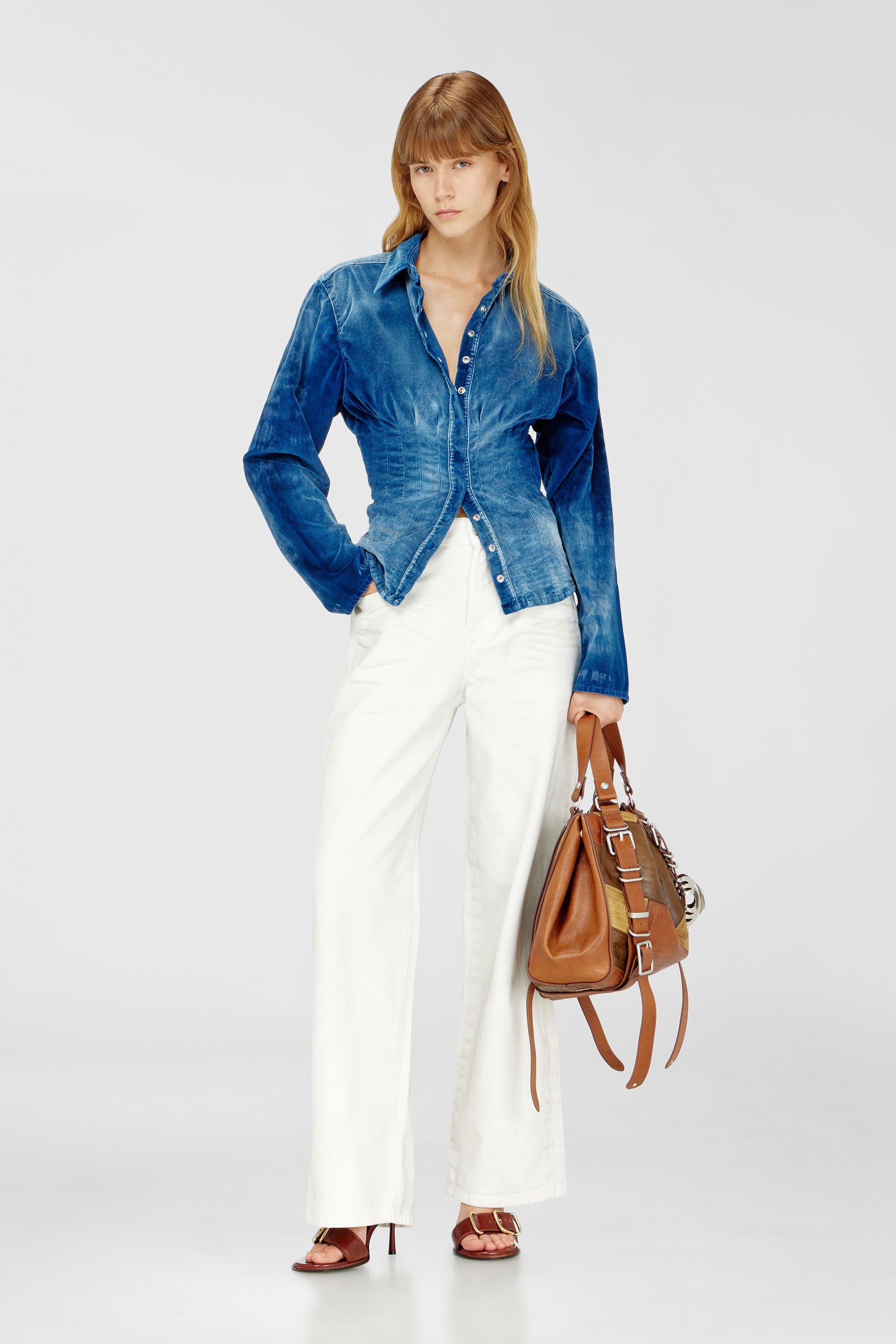 Diesel - Unisex's Relaxed Jeans 1982 D-Hakou 007GG, ホワイト - 1