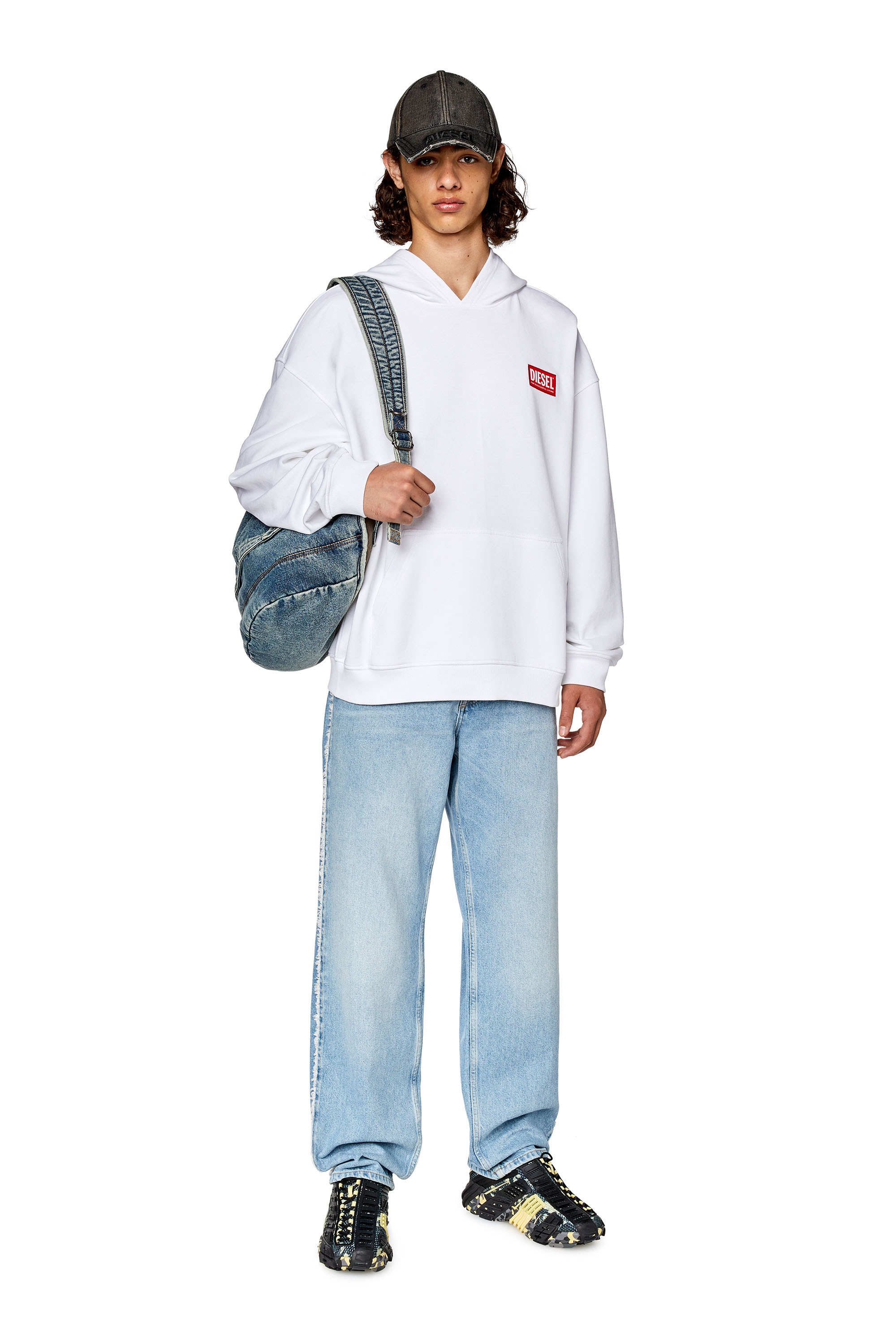 Diesel - S-NLABEL-HOOD-L1, ホワイト - Image 4