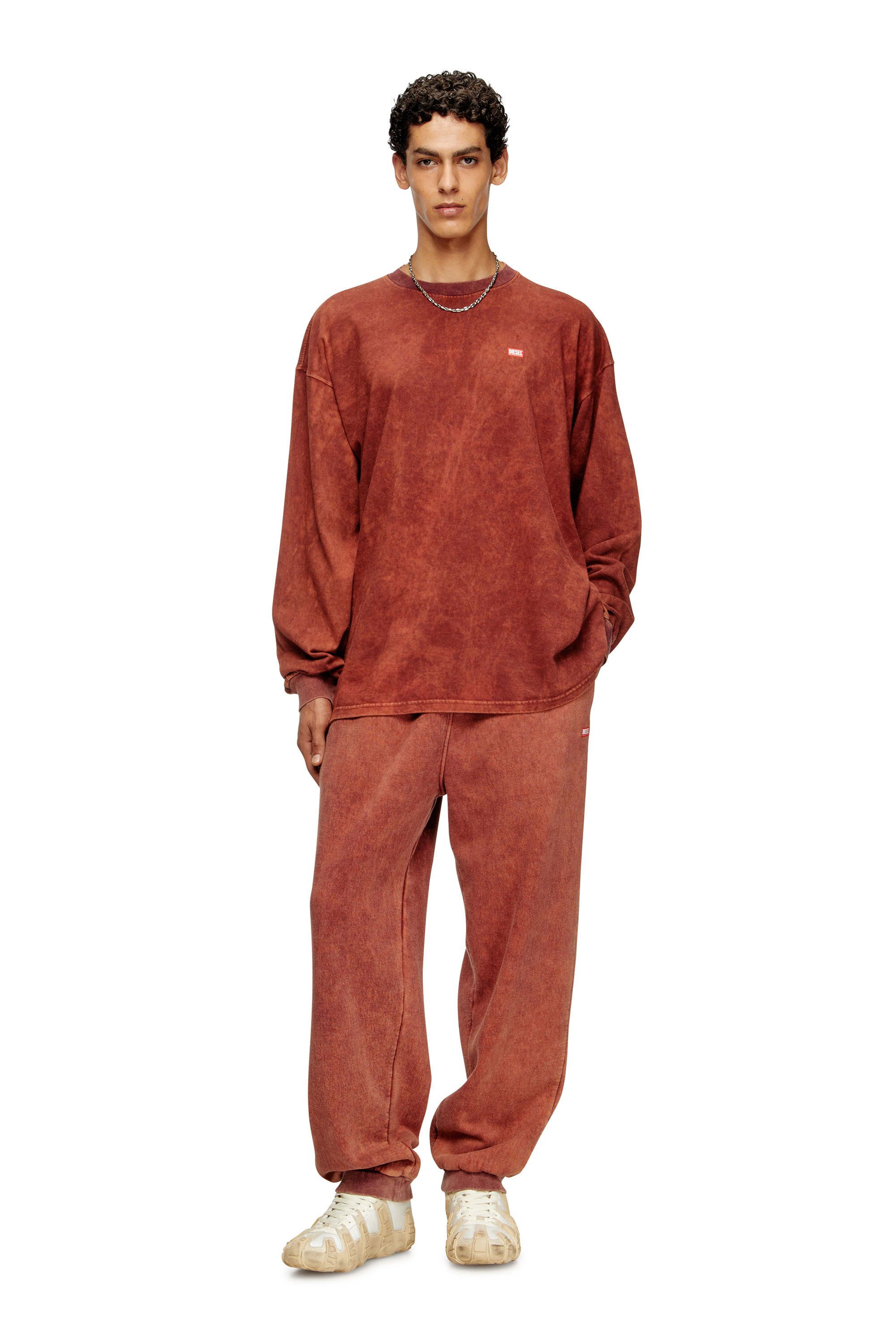 Diesel - T-BOXT-LS-T3, Male's 長袖Tシャツ in ブラウン - 1