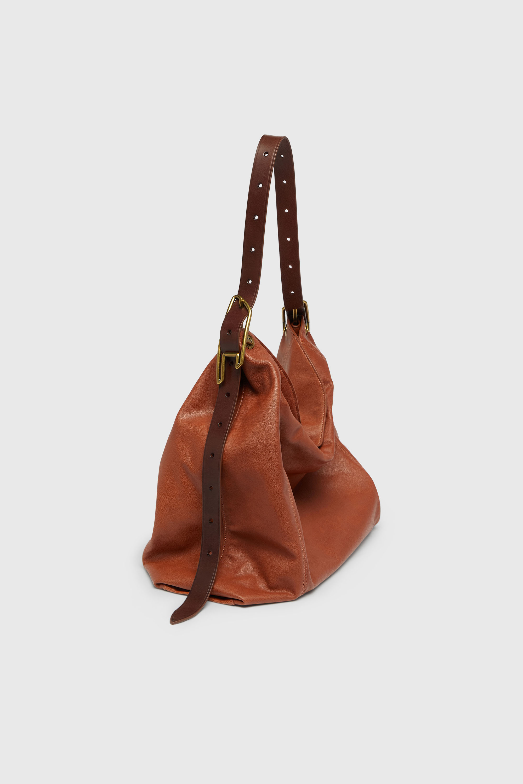 Diesel - D-LINE HOBO L, Female's D-Line-Hobo bag in shiny leather in ブラウン - 2