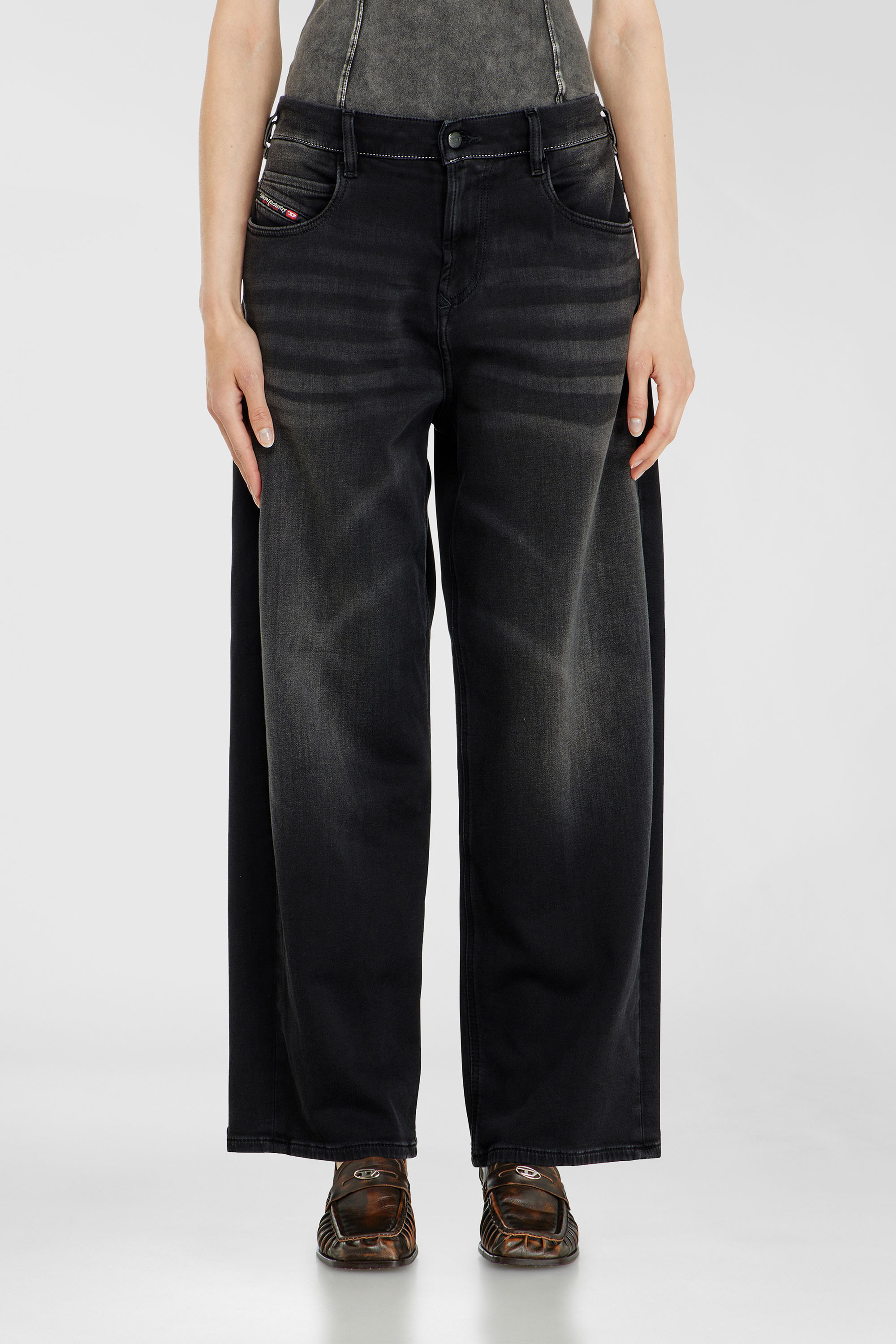 Diesel - Unisex's Relaxed 2097 D-Enim-M Joggjeans&reg; 09P90, ブラック/ダークグレー - 4