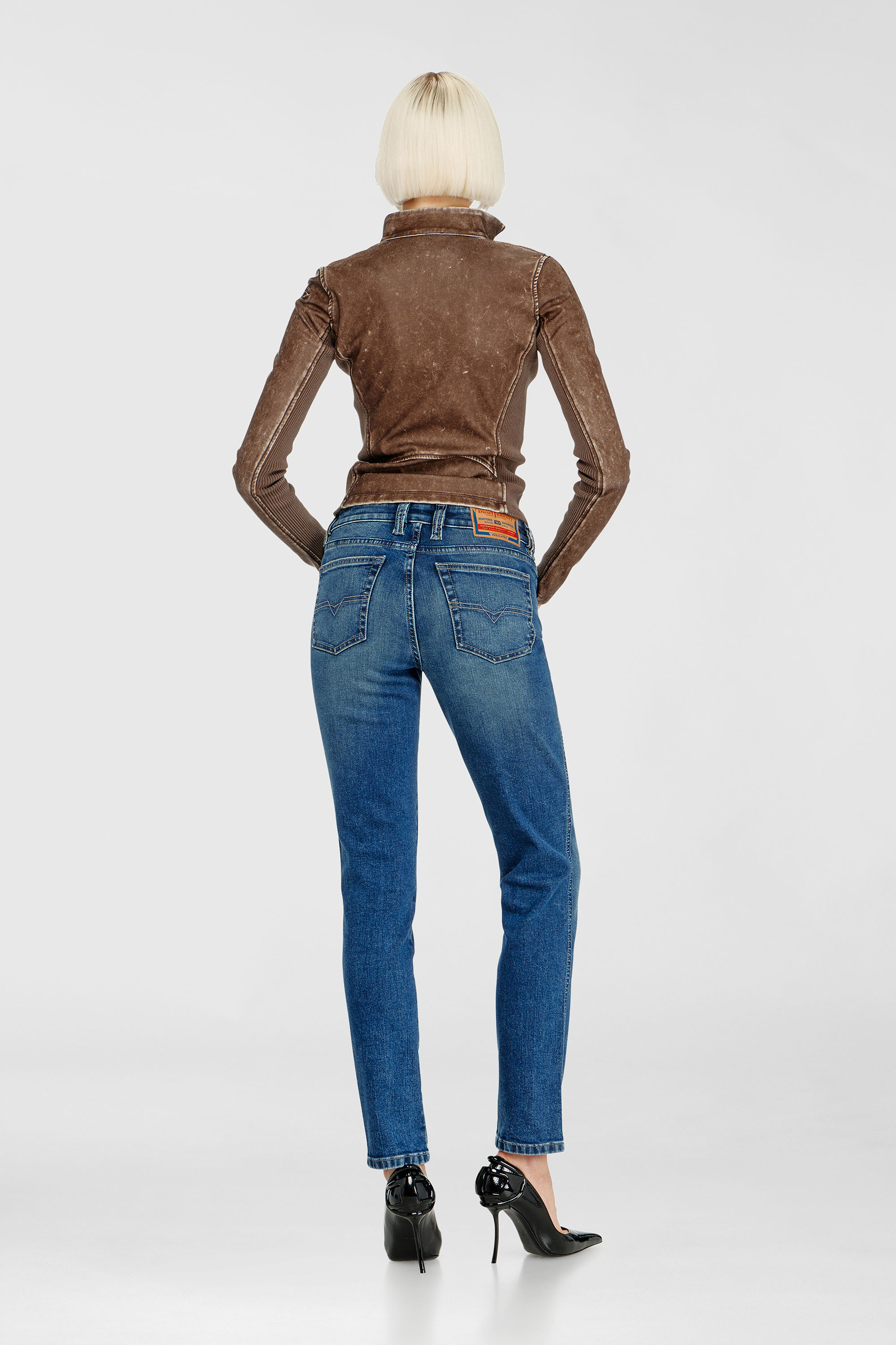 Diesel - Female's Slim Jeans 1992 D-Jiann 0DBEE, ミディアムブルー - 3