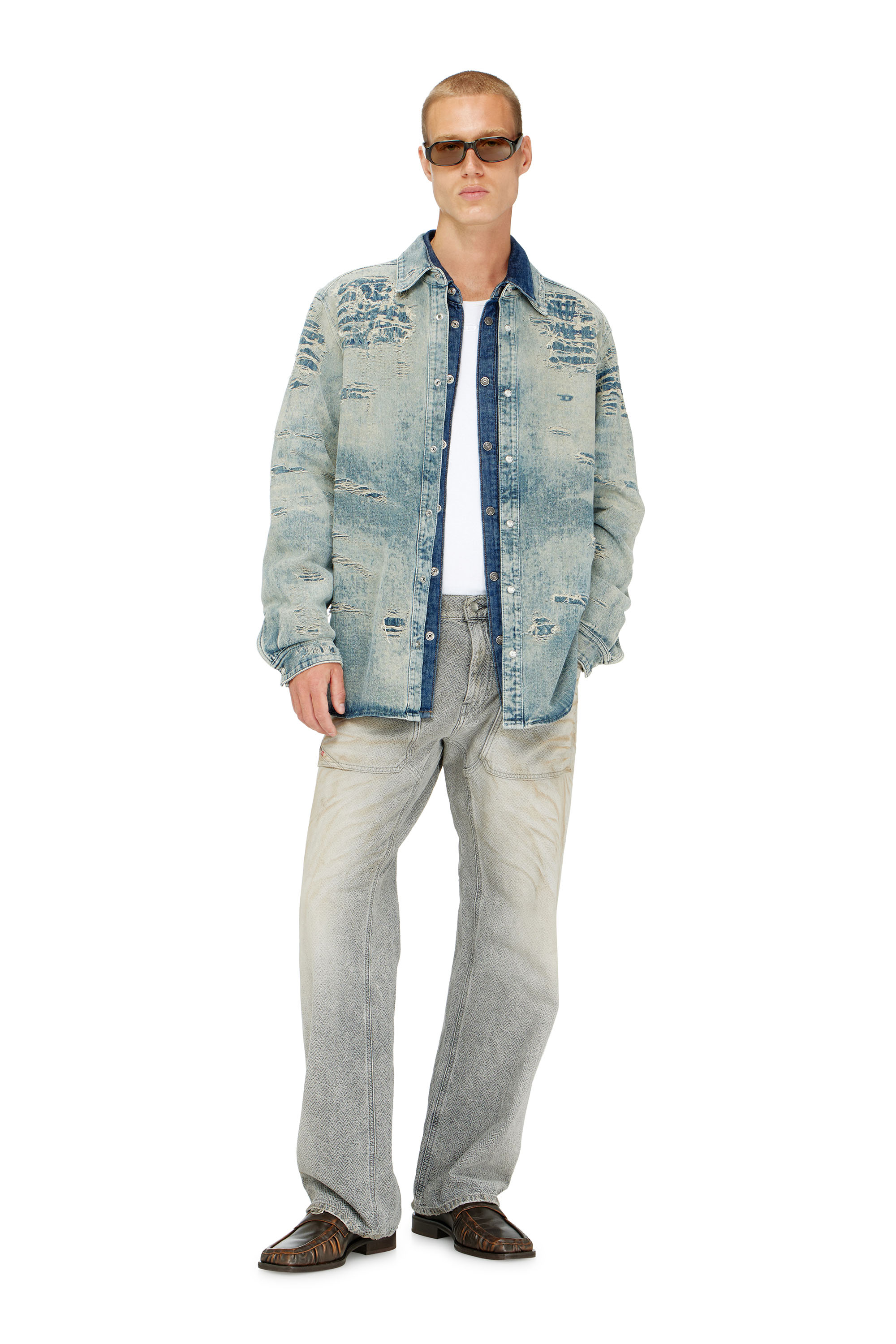 Diesel - Male's Relaxed Jeans D-Zeta 09Q11, グレー - 1