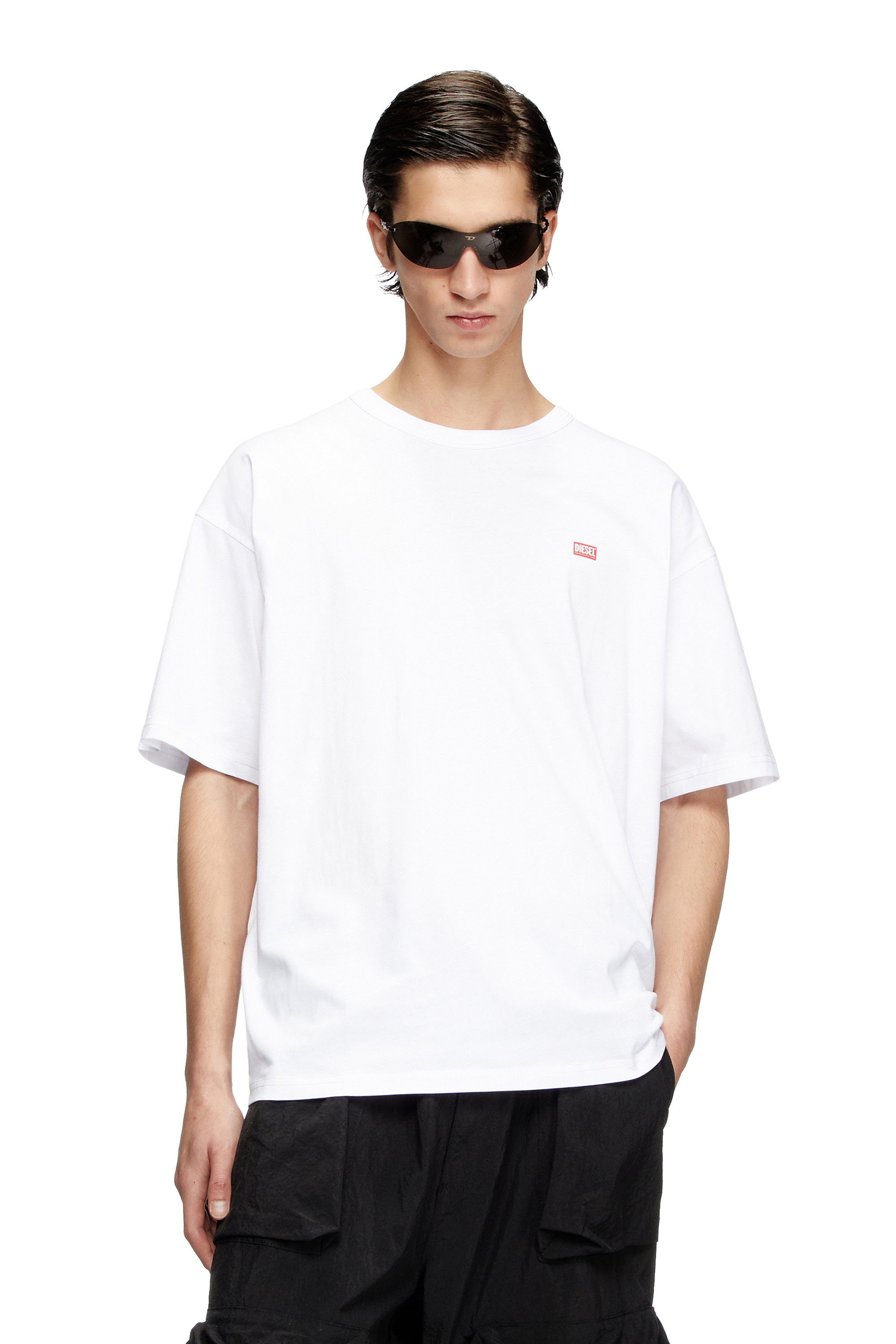 Diesel - T-BOXT-R30, Male's T-shirt with small logo in ホワイト - 1