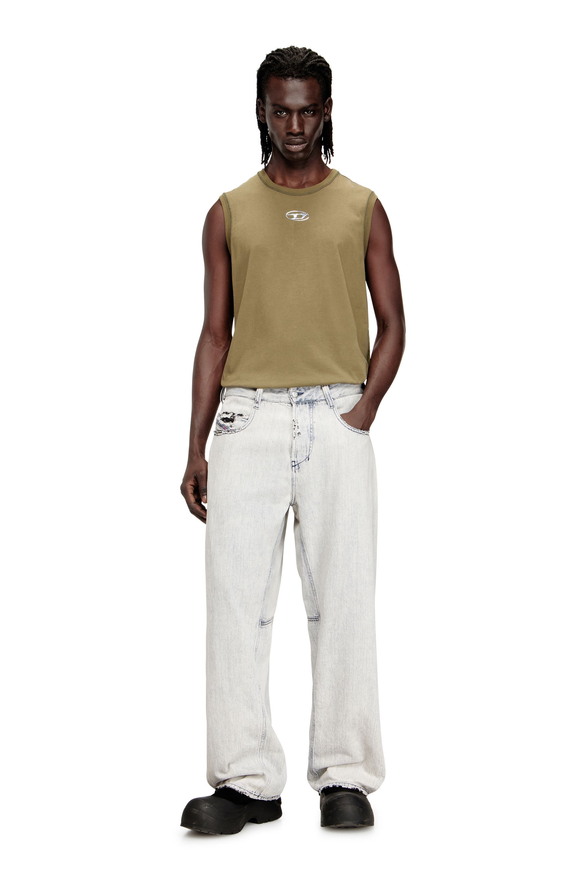 Diesel - Unisex's Relaxed Jeans 1997 D-Enim-M 068UR, ライトブルー - 3