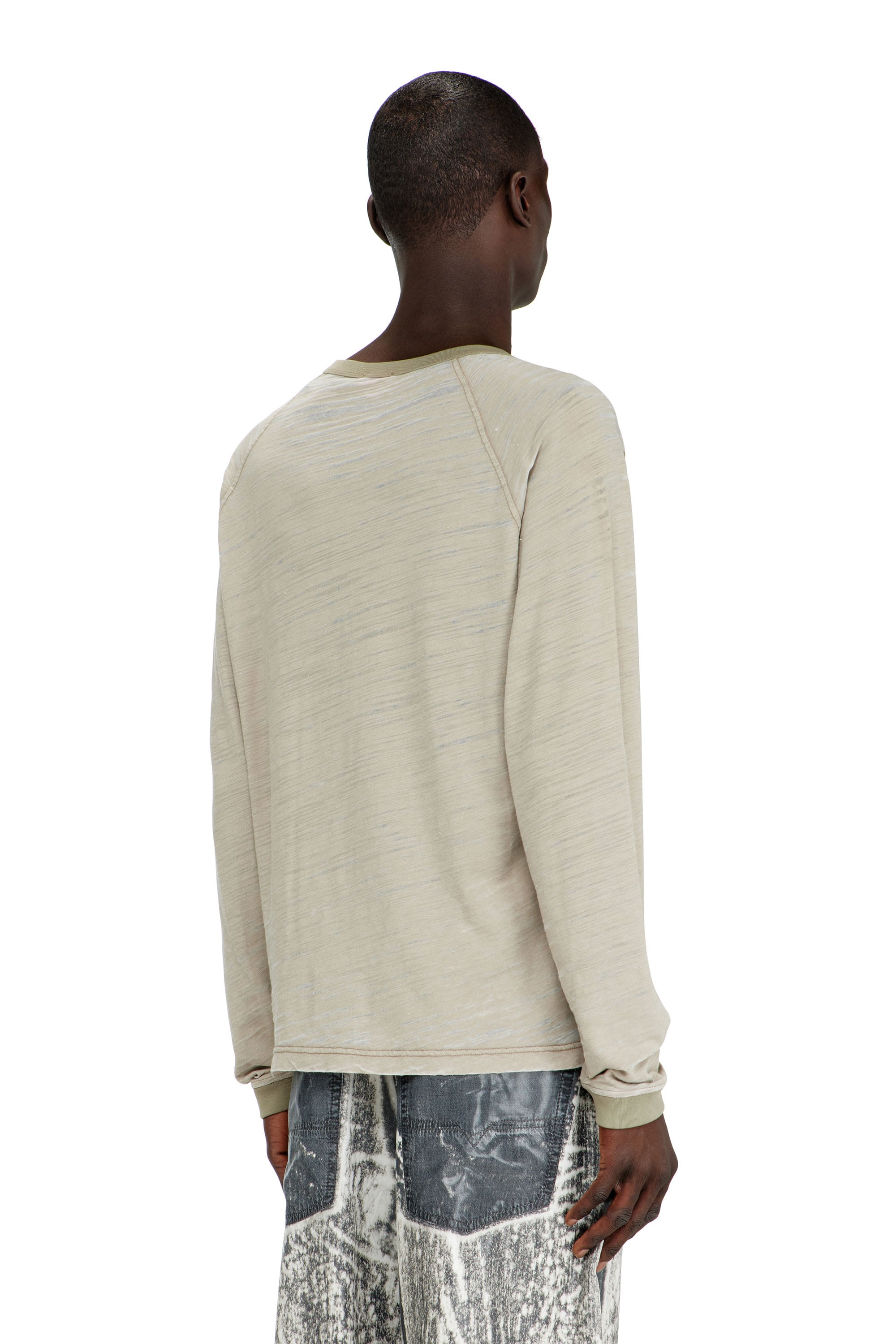Diesel - T-JORI, Male's Long-sleeve T-shirt in printed jersey in null - 3