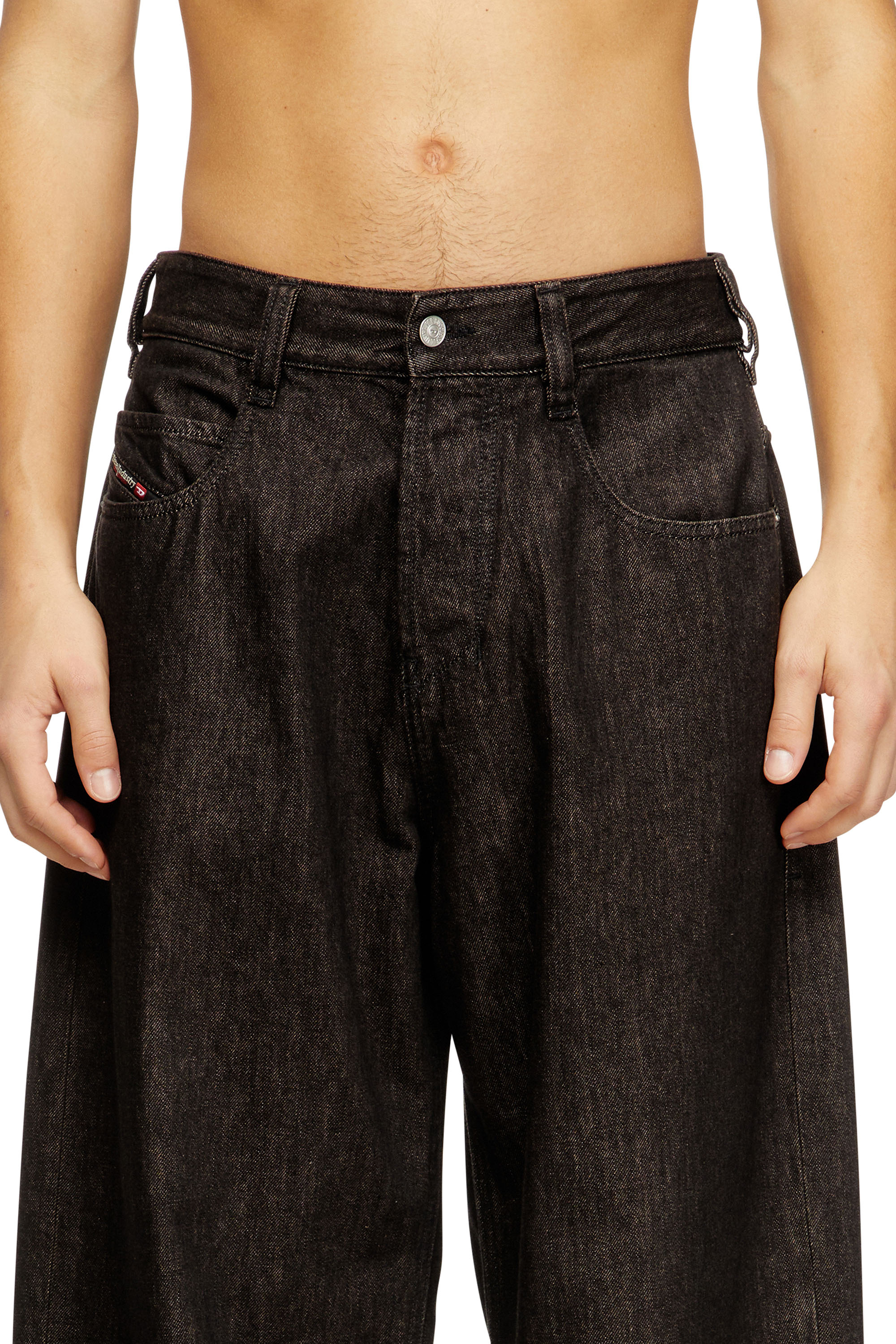 Diesel - Unisex's Relaxed Jeans 1997 D-Enim-M 09N25, ブラック/ダークグレー - 4