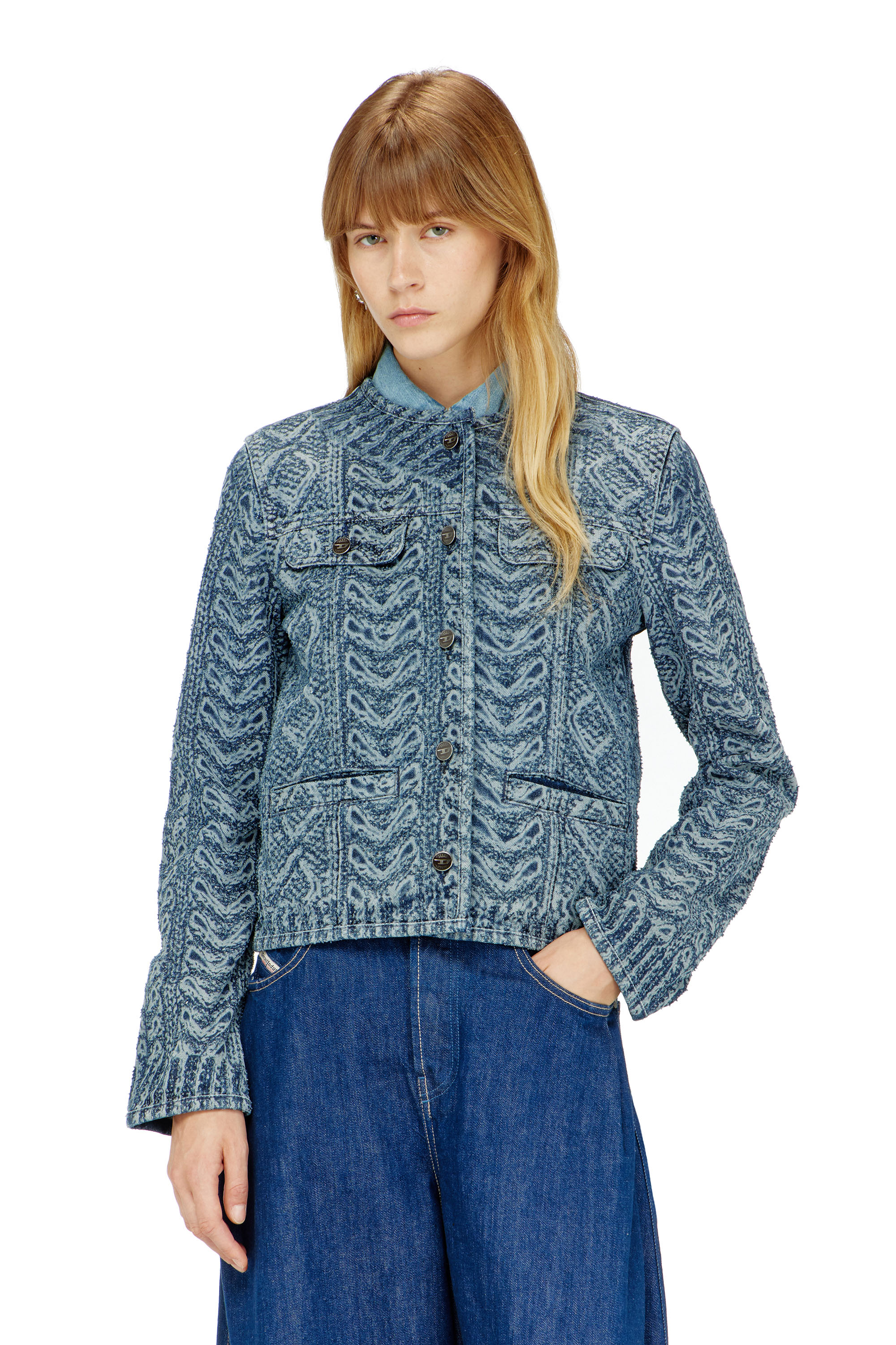 Diesel - DE-GRAFY-S2, Female's デニムジャケット in ダークブルー - 3