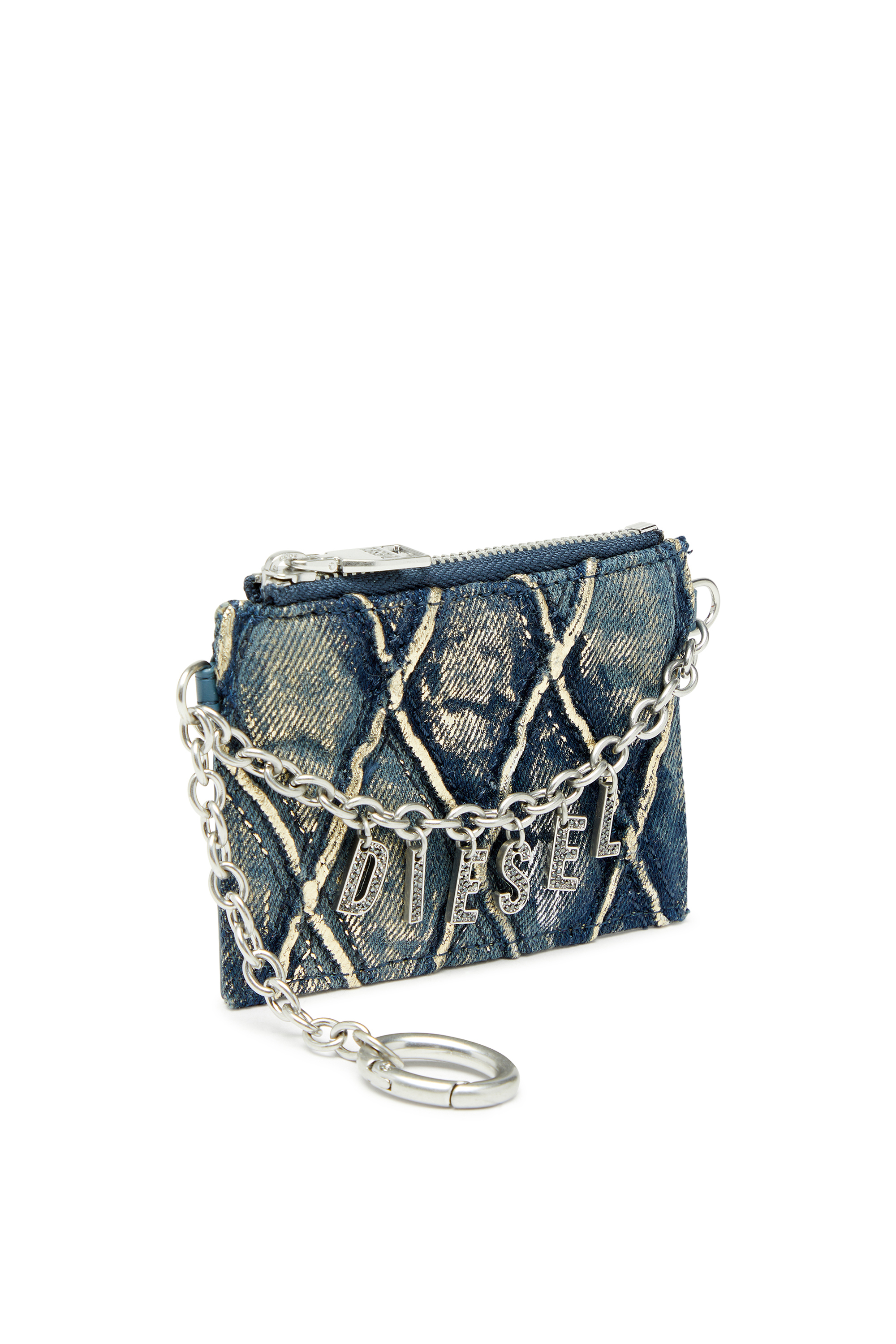 Diesel - CARD HOLDER WITH CHAIN, Female's カードホルダー in ブルー - 3