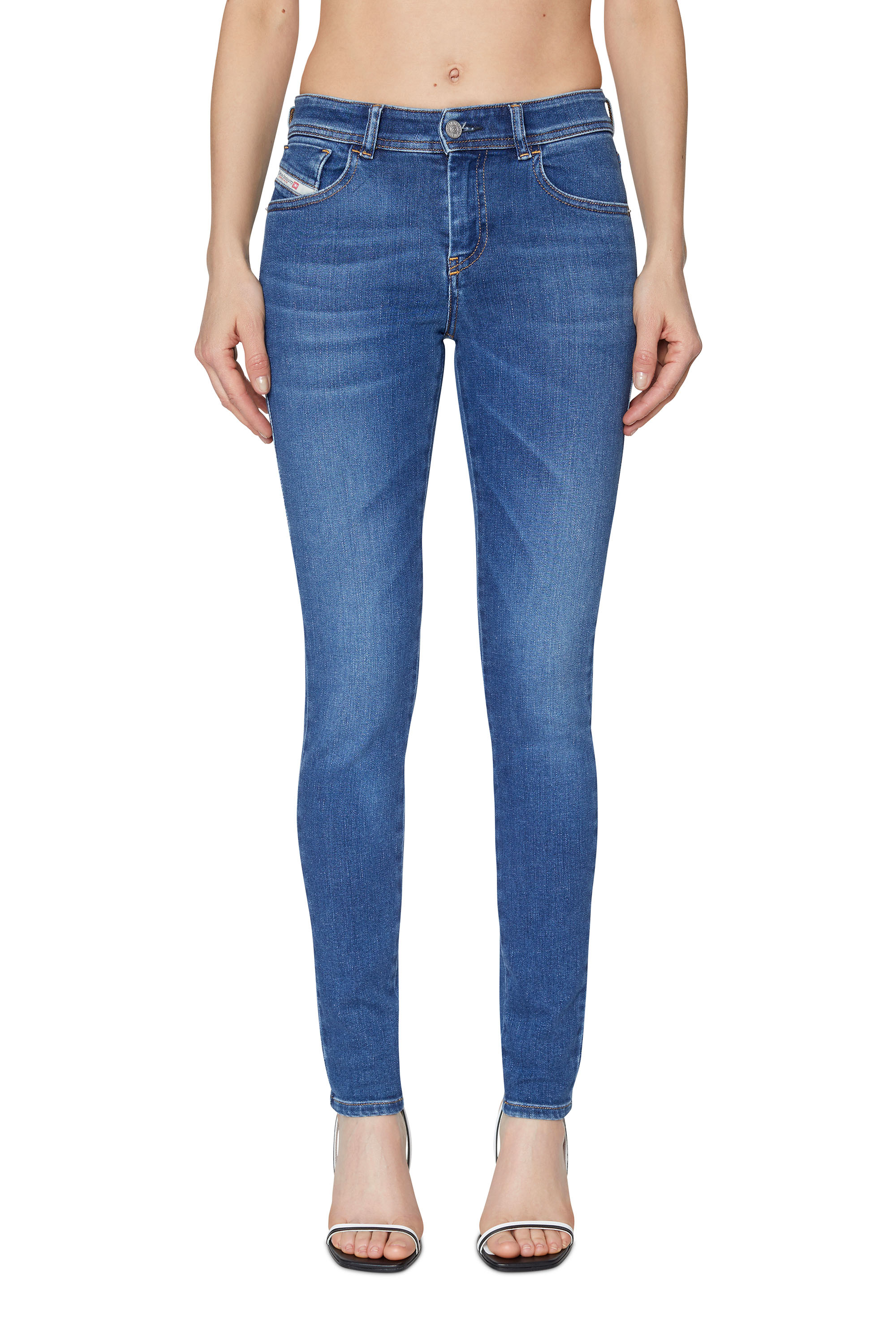 Diesel - Super skinny Jeans 2017 Slandy 09C21, ミディアムブルー - Image 1