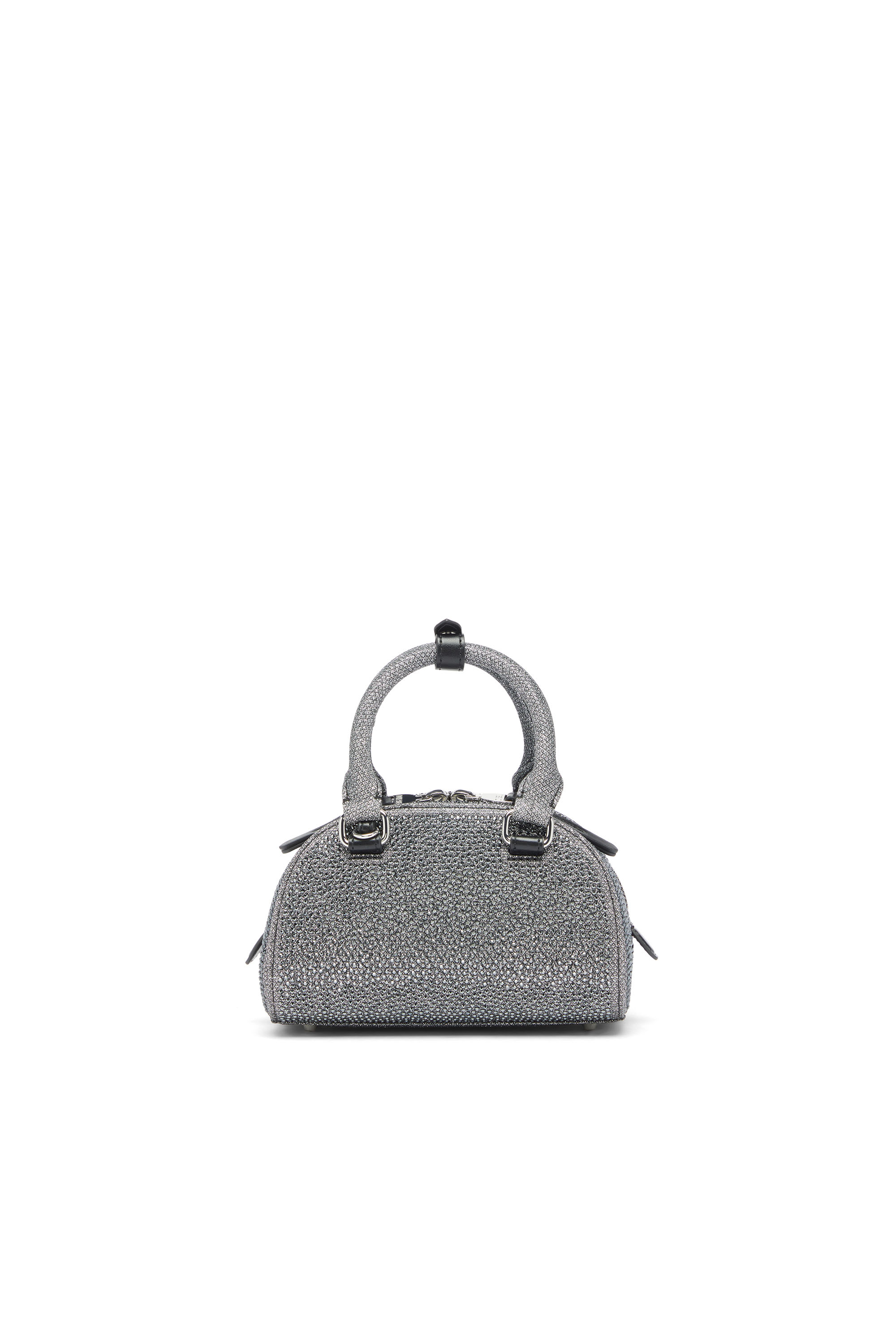 Diesel - 1DR DOME CROSSBODY, Female's クロスボディバッグ in ブラック/シルバー - 2