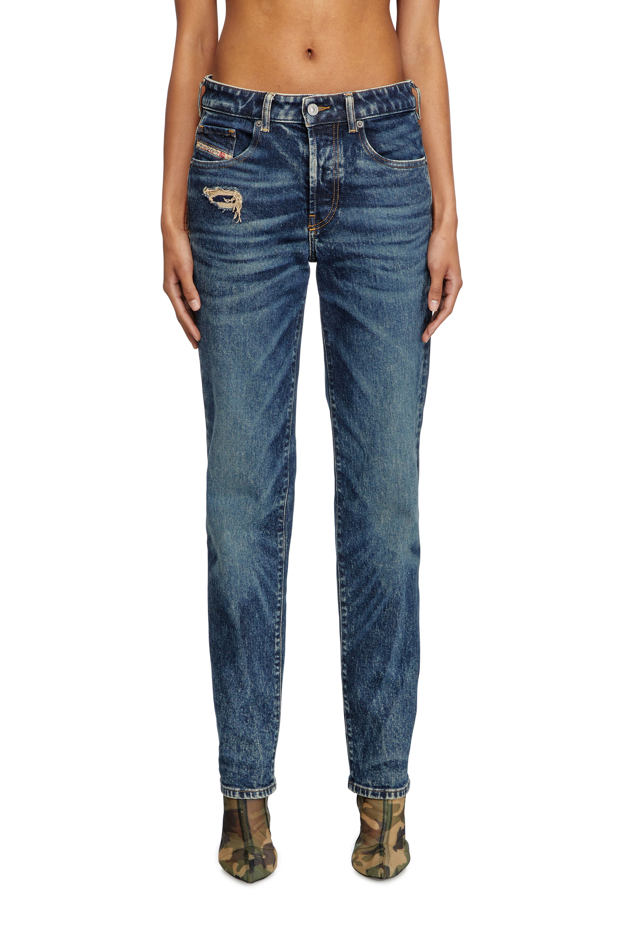 Diesel - Female's Regular Jeans 1989 D-Mine 007Y3, ダークブルー - 1