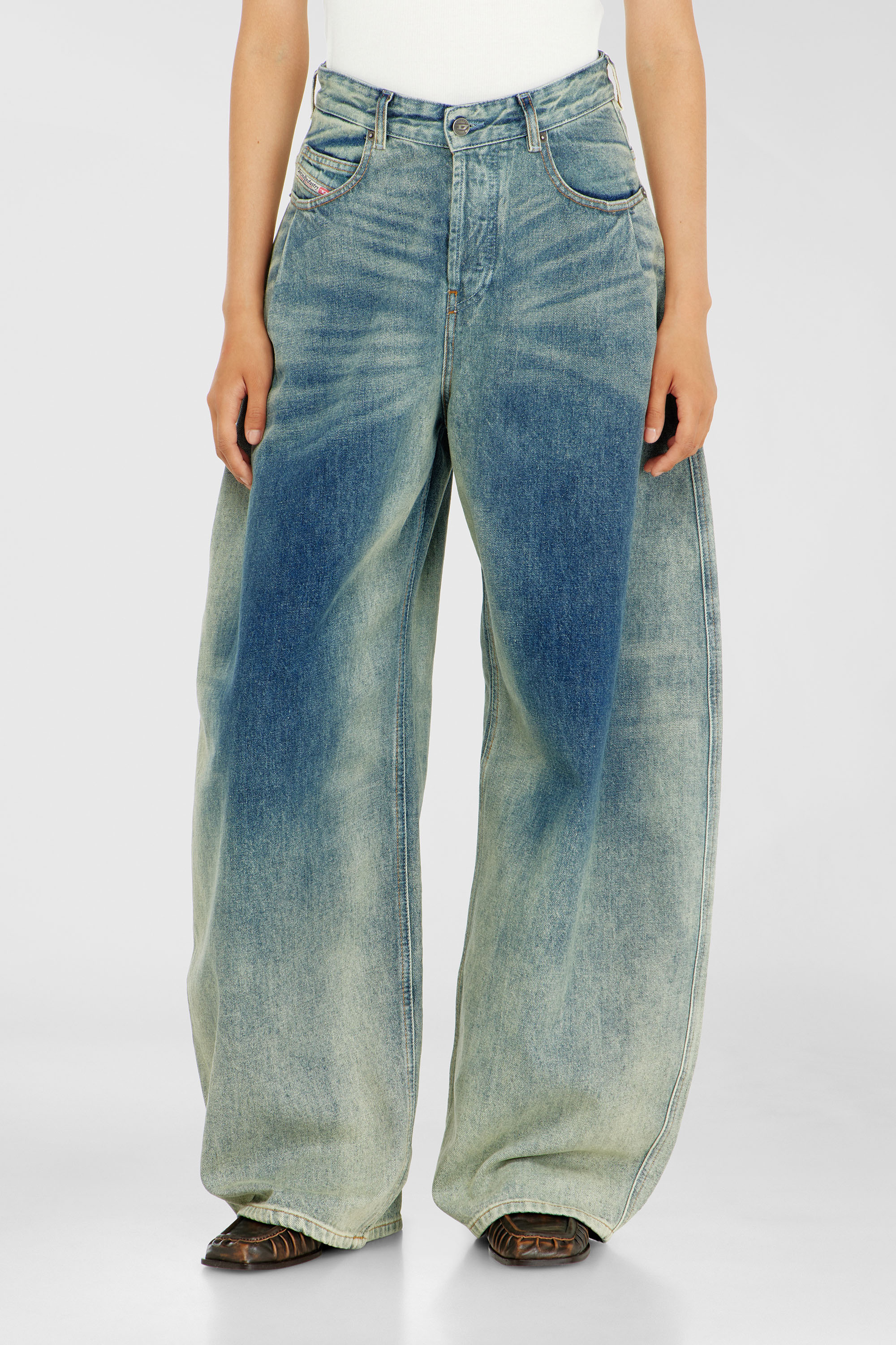 Diesel - Female's Relaxed Jeans 1987 D-Khelz 007EF, ミディアムブルー - 4