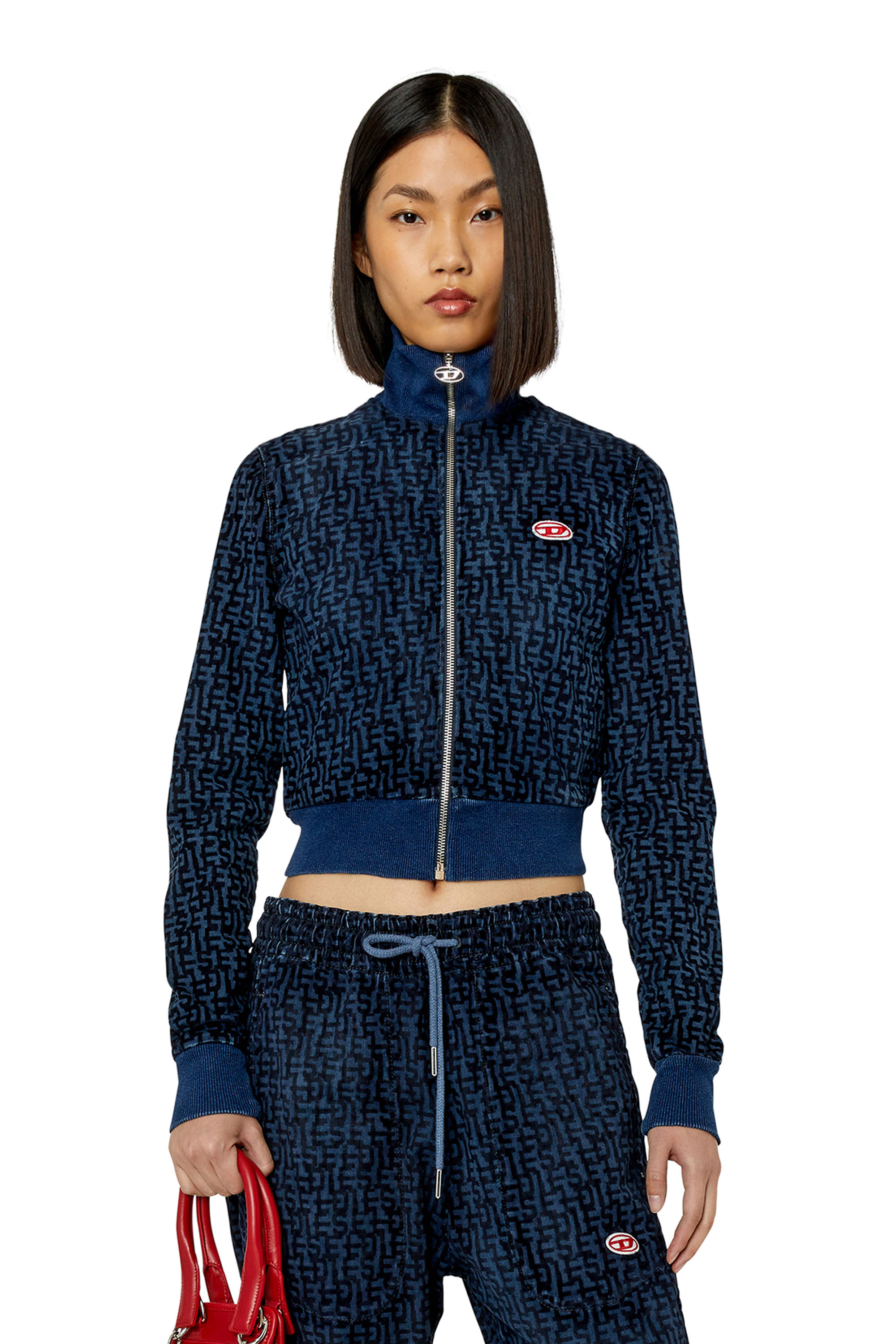 Diesel - D-EMY TRACK DENIM SWEATSHIRT, ダークブルー - Image 2