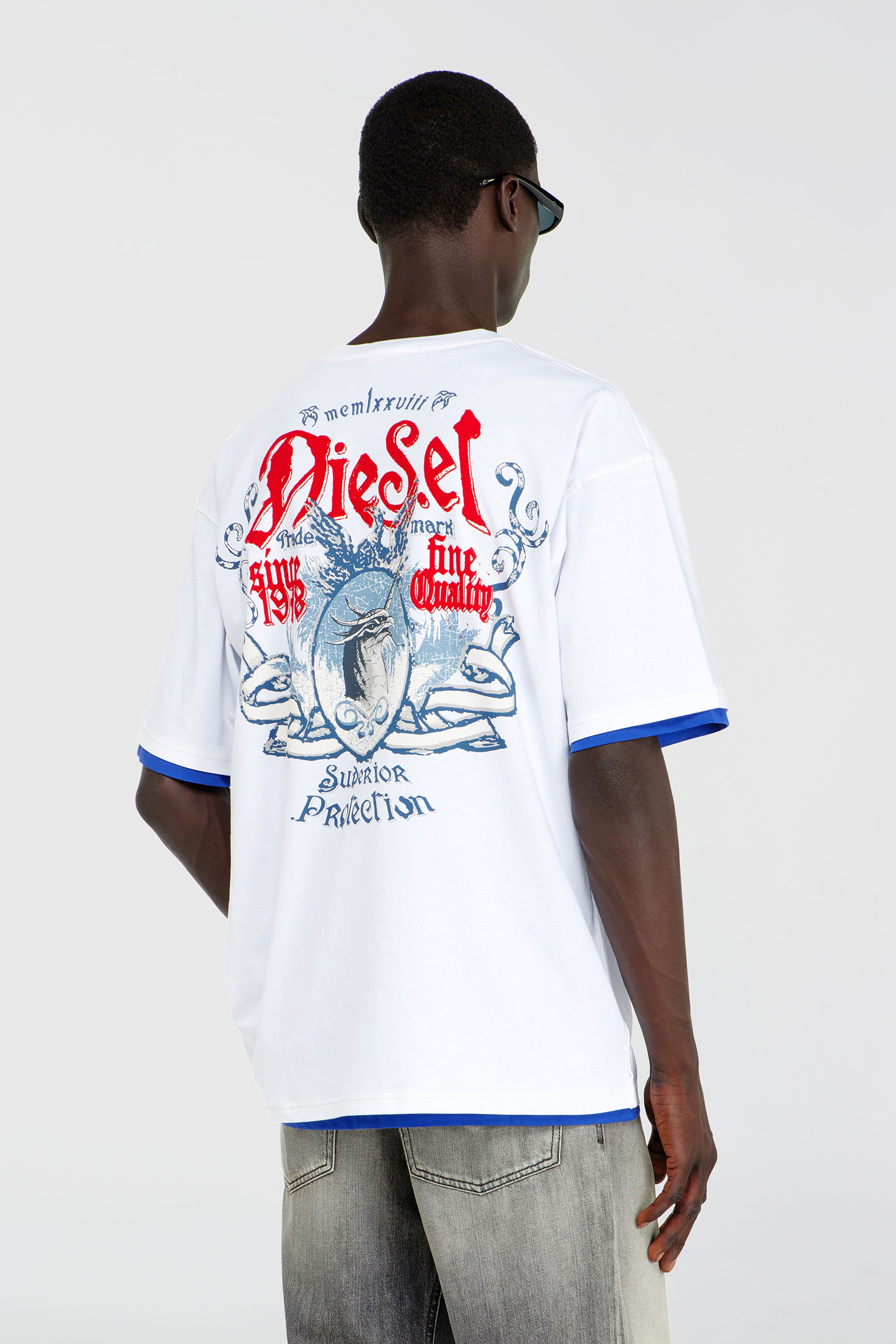 Diesel - T-BOXT-AA2, Male's Tシャツ in ホワイト - 4