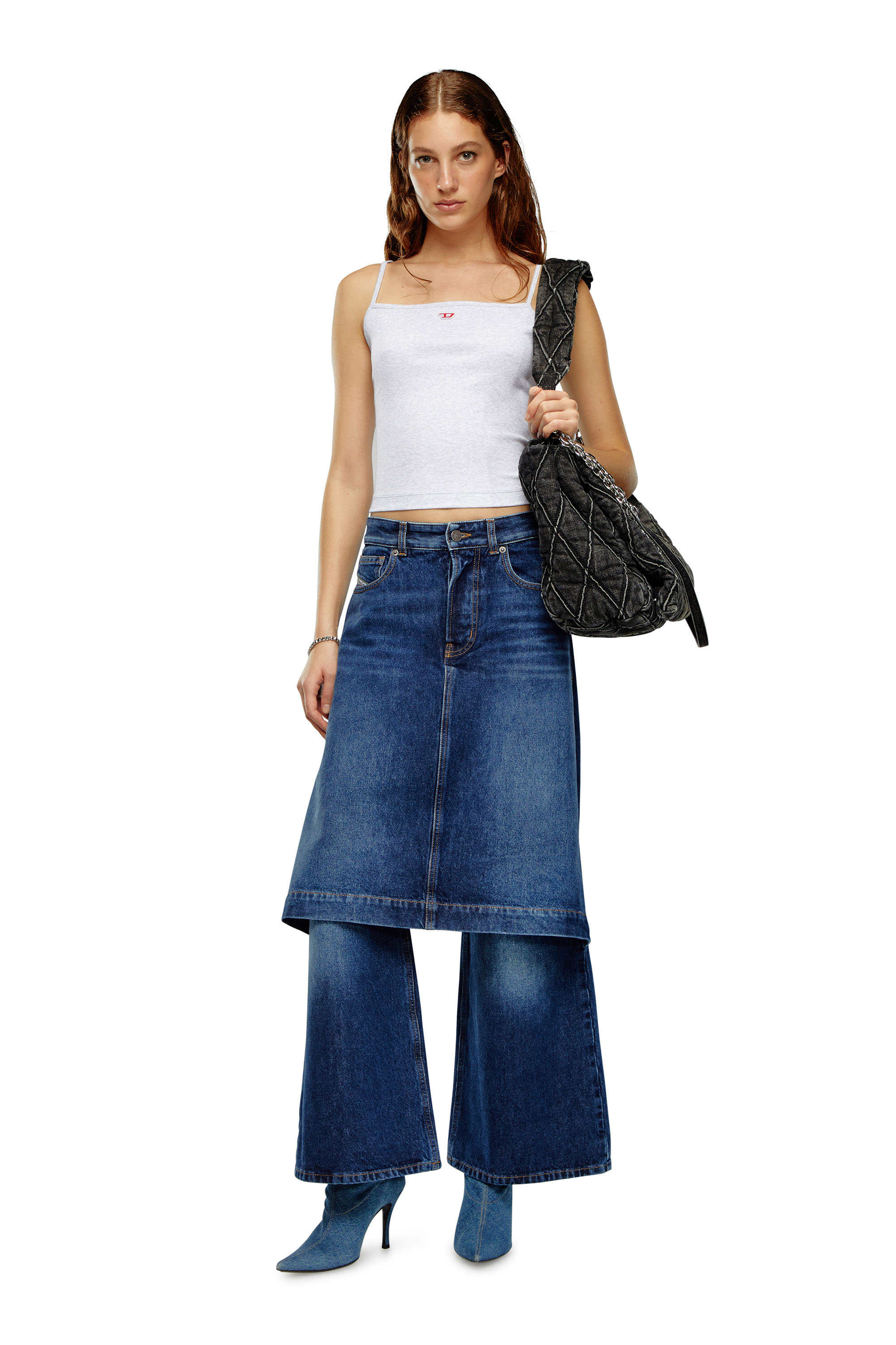 Diesel - Female's Relaxed Jeans D-Syren 0DBCF, ダークブルー - 2