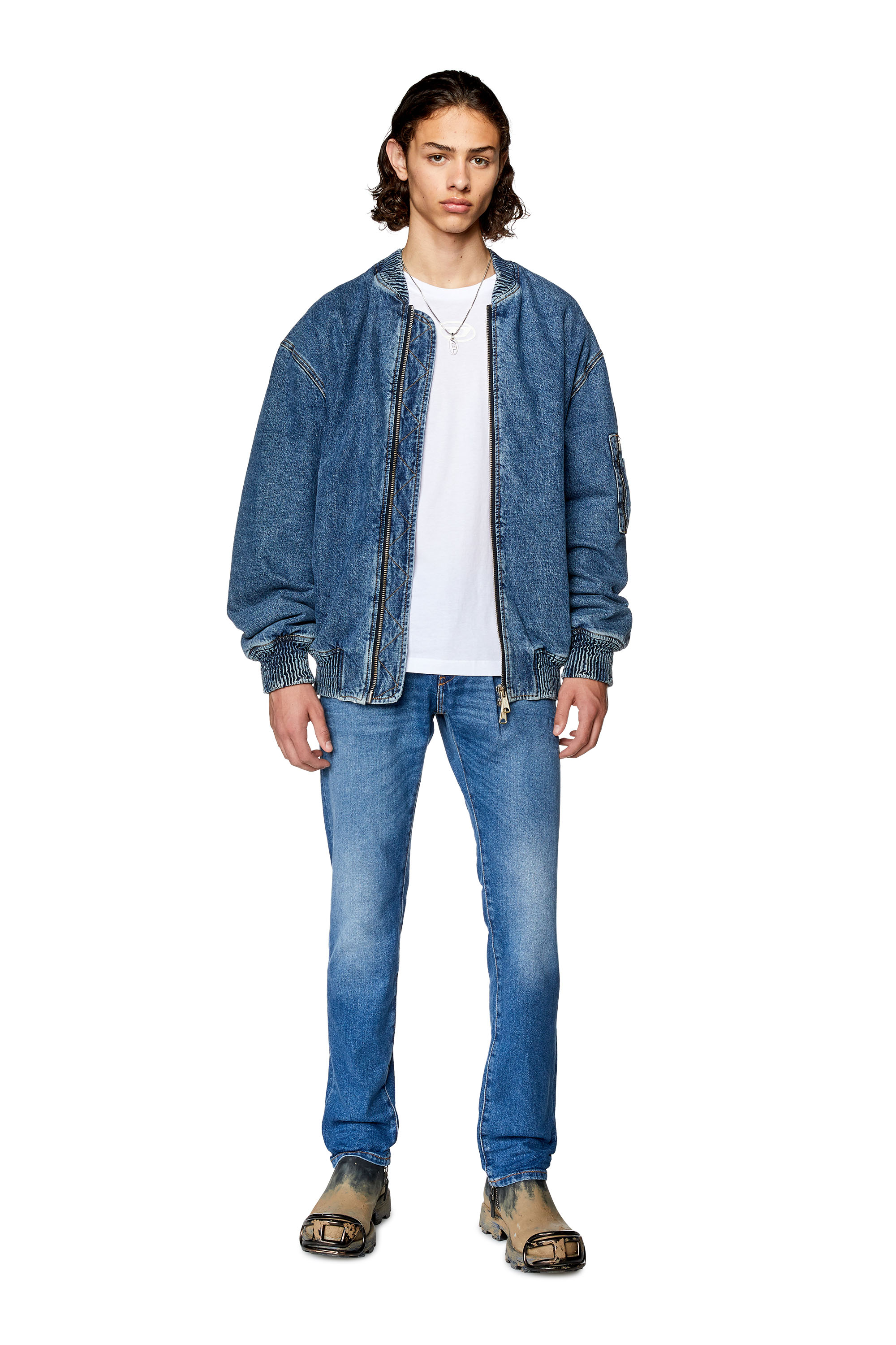 Diesel - Male's Slim Jeans 2019 D-Strukt 0ENAT, ミディアムブルー - 1