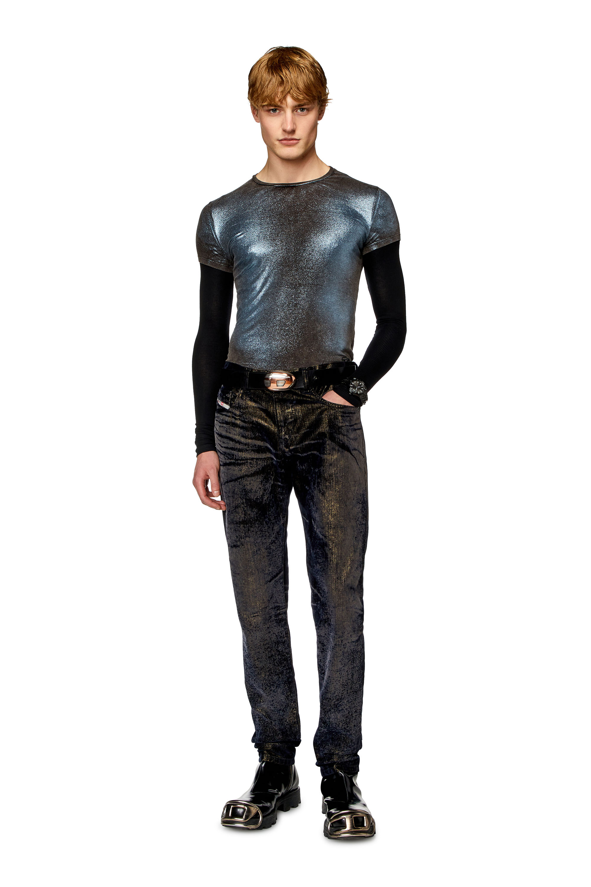 Diesel - Slim Jeans 2019 D-Strukt 09I49, ブラック/ダークグレー - Image 4