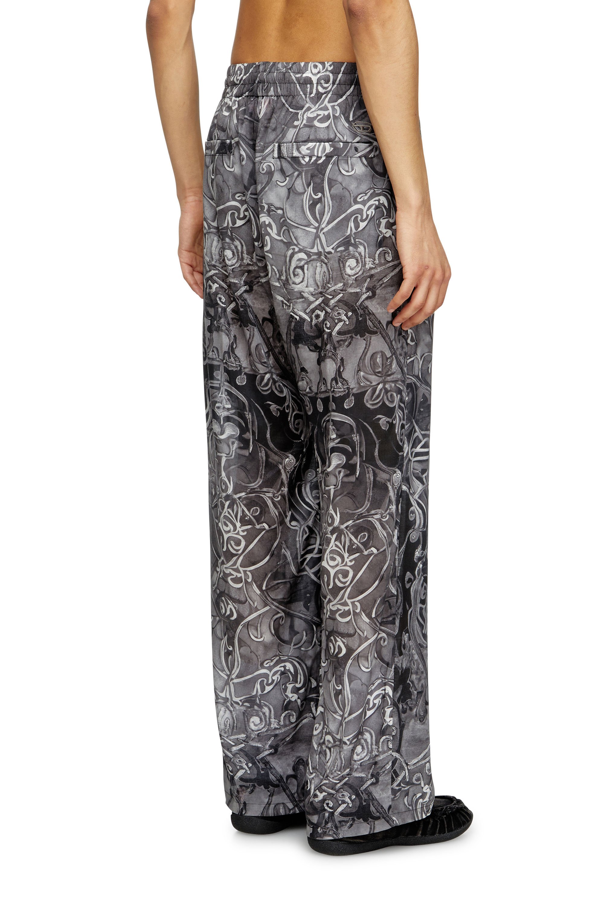 Diesel - P-THECK-A-AJFW, Unisex's Track pants with medieval print in ブラック - 4