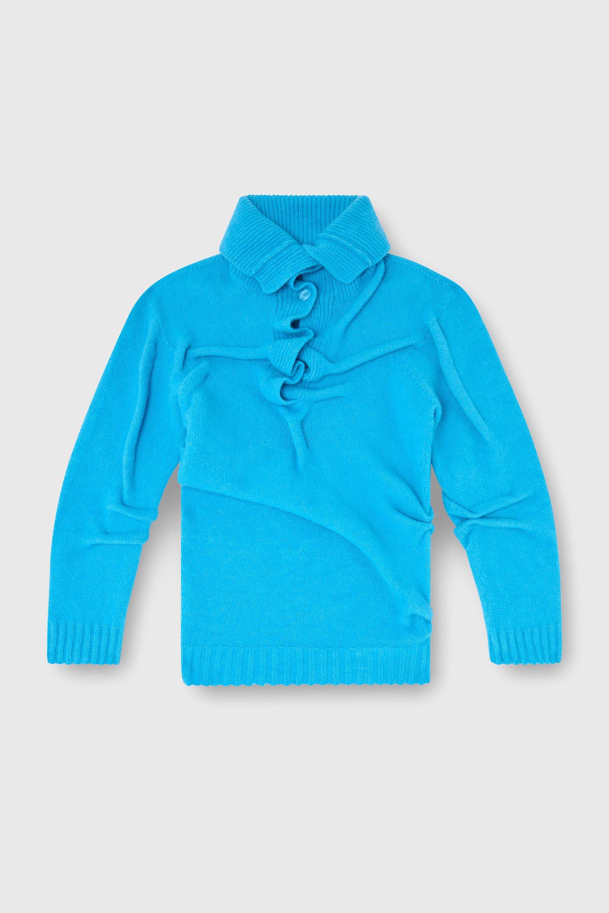 Diesel - M-AMARY, Female's Button-neck jumper in wrinkled boiled knit in null - 2