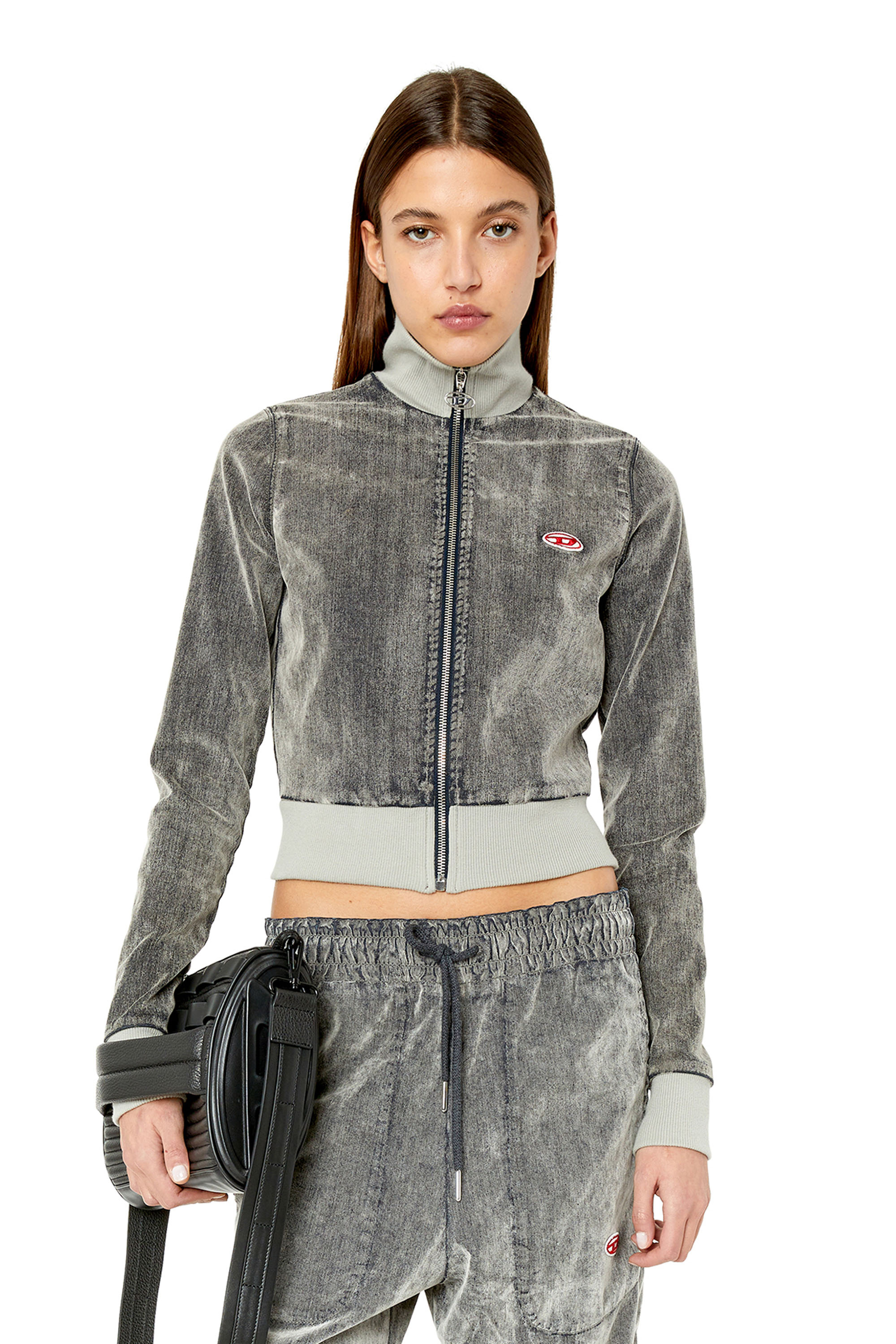 Diesel - D-EMY TRACK DENIM SWEATSHIRT, グレー - Image 2