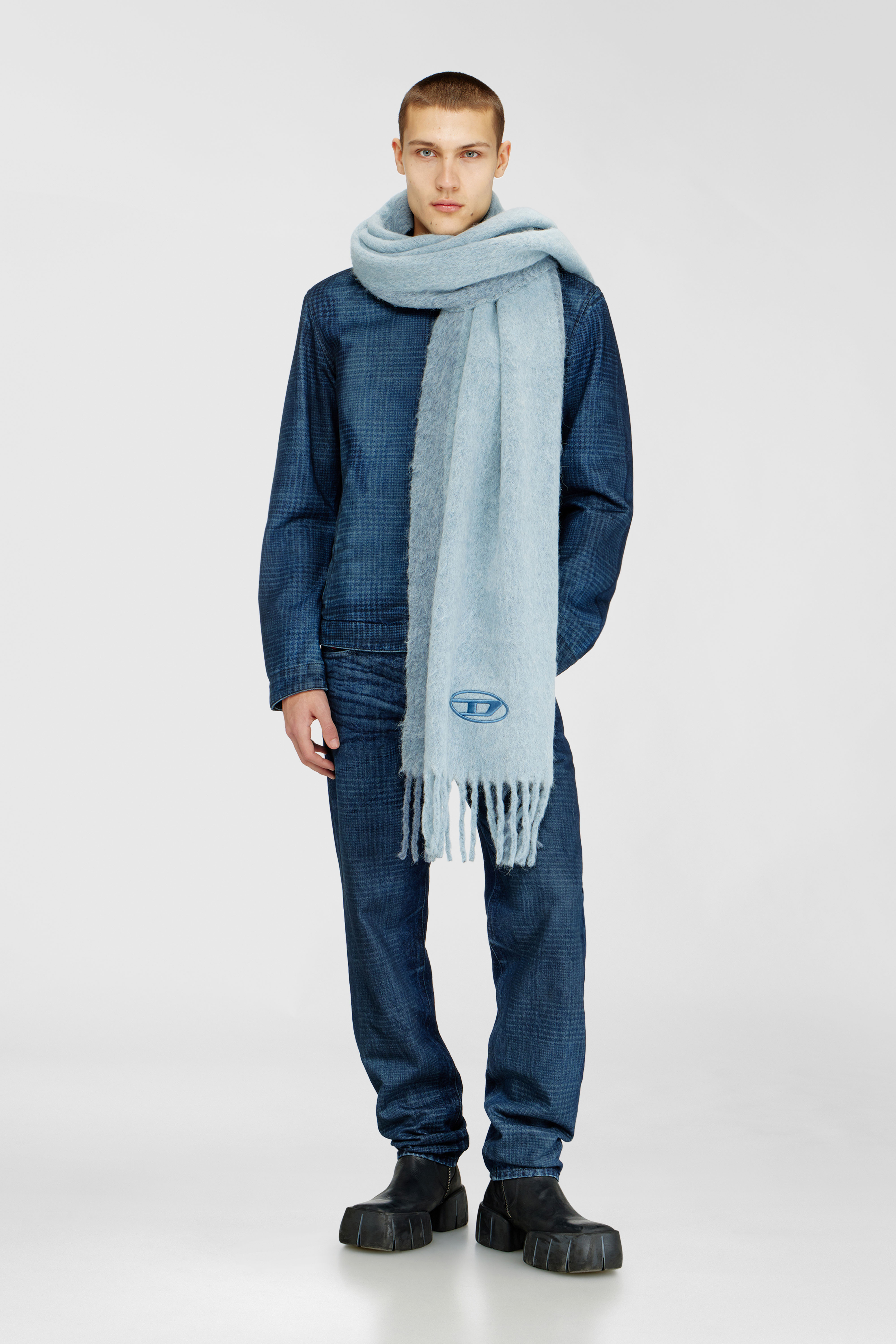 Diesel - S-OLID, Male's ストール in ライトブルー - 4