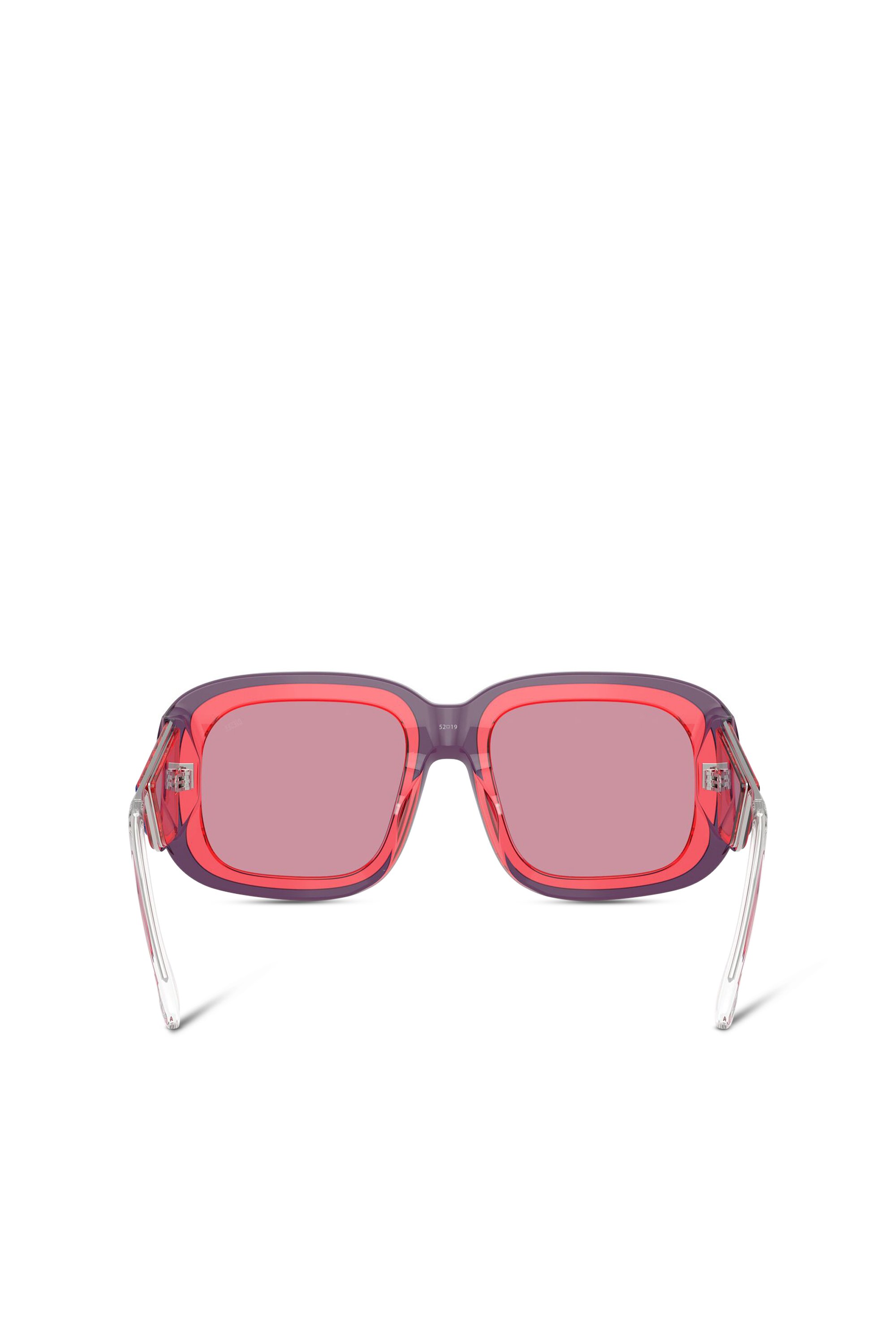 Diesel - 0DL2015U, Unisex's Square sunglasses in ピンク / ホワイト - 4