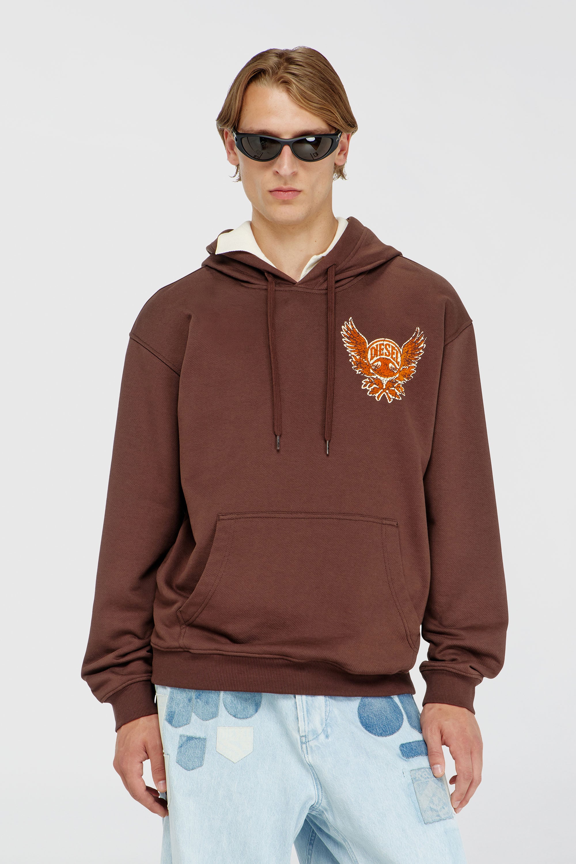 Diesel - S-NORM-HOOD-AA2, Male's プルオーバーパーカー in ブラウン - 1