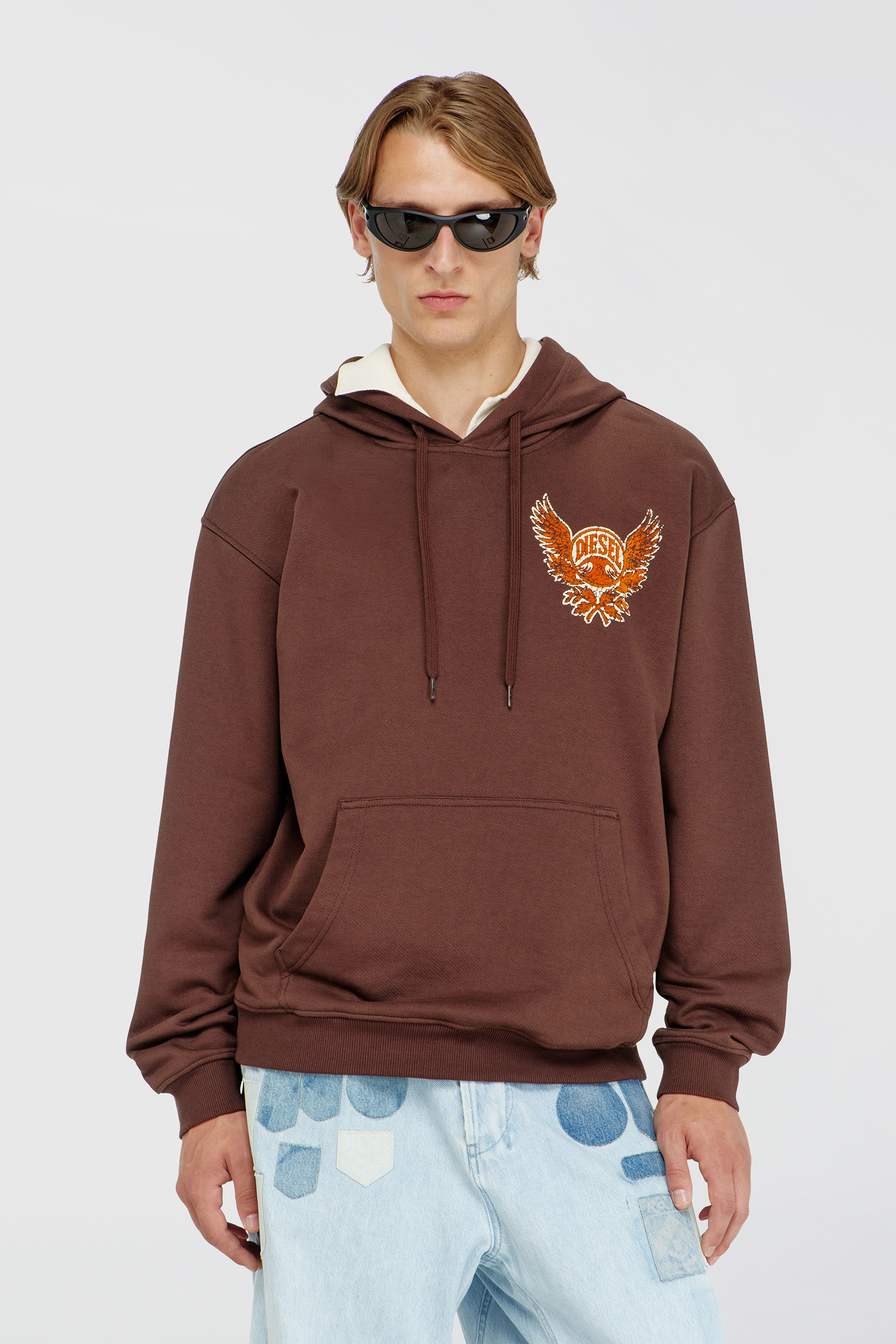 Diesel - S-NORM-HOOD-AA2, Male's プルオーバーパーカー in ブラウン - 3