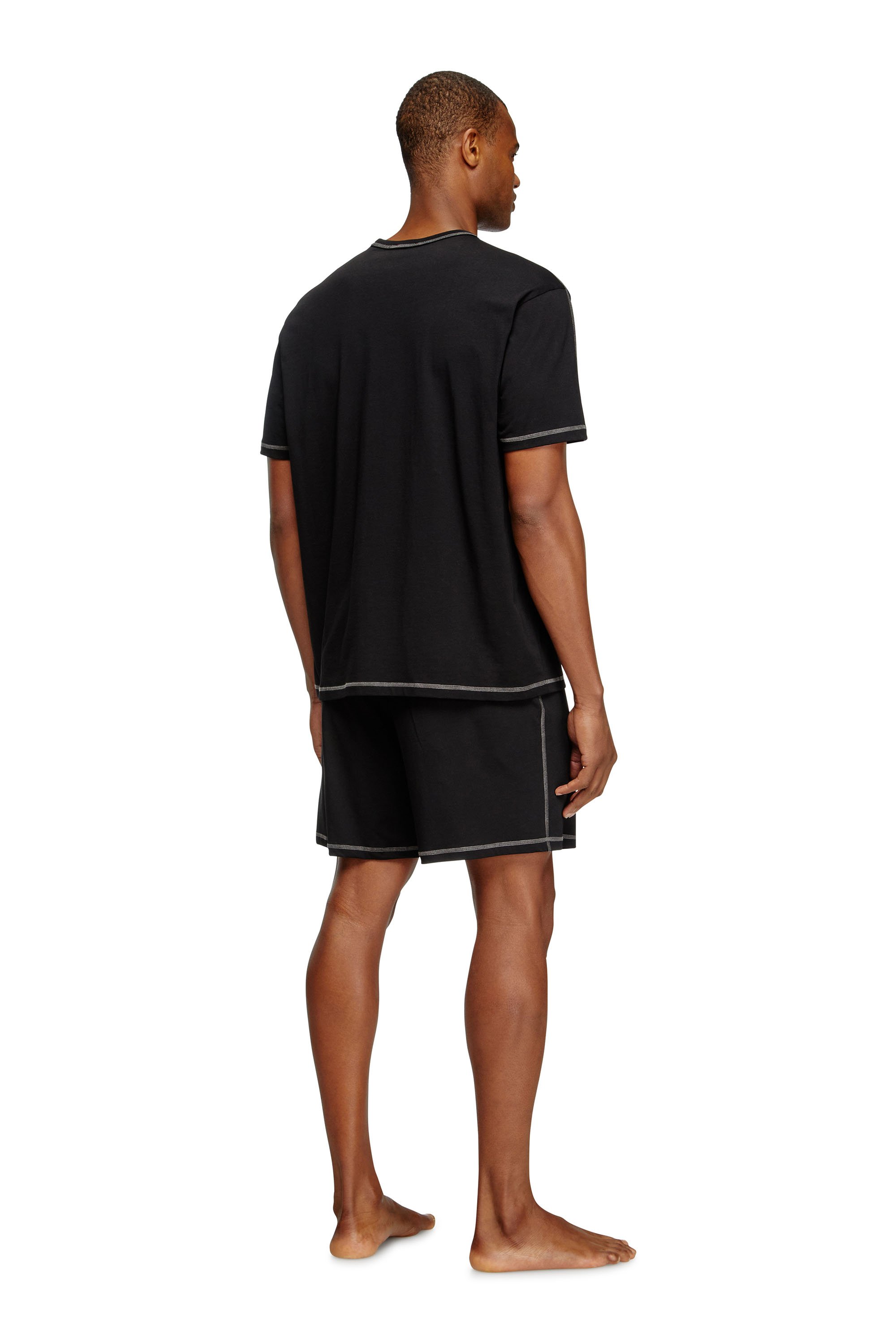 Diesel - SET-ADAM-D-CORE, Male's Short Pajamas in cotton jersey in ブラック - 2