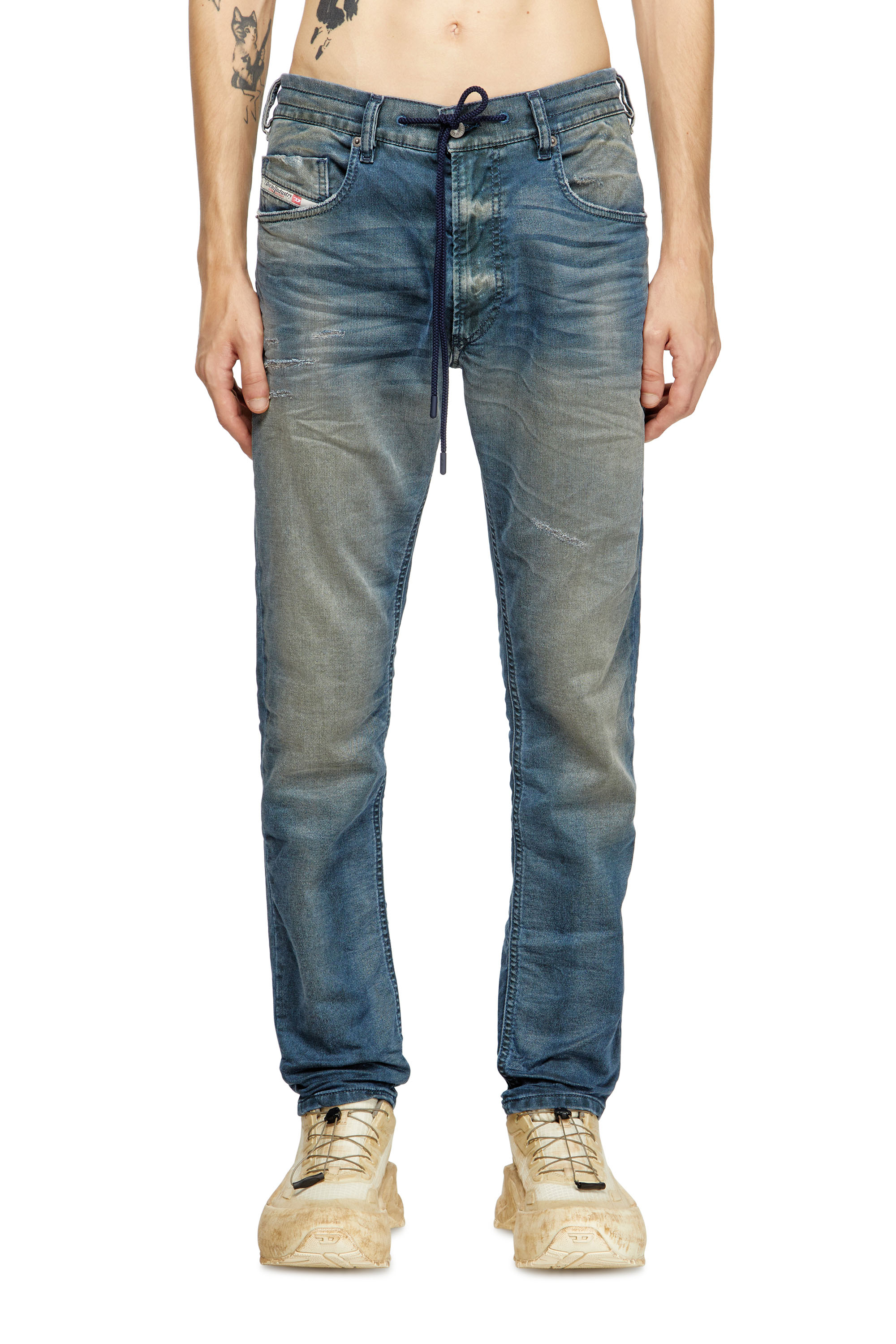 Diesel - Male's Regular 2032 D-Krooley Joggjeans® 068SC, ダークブルー - 1
