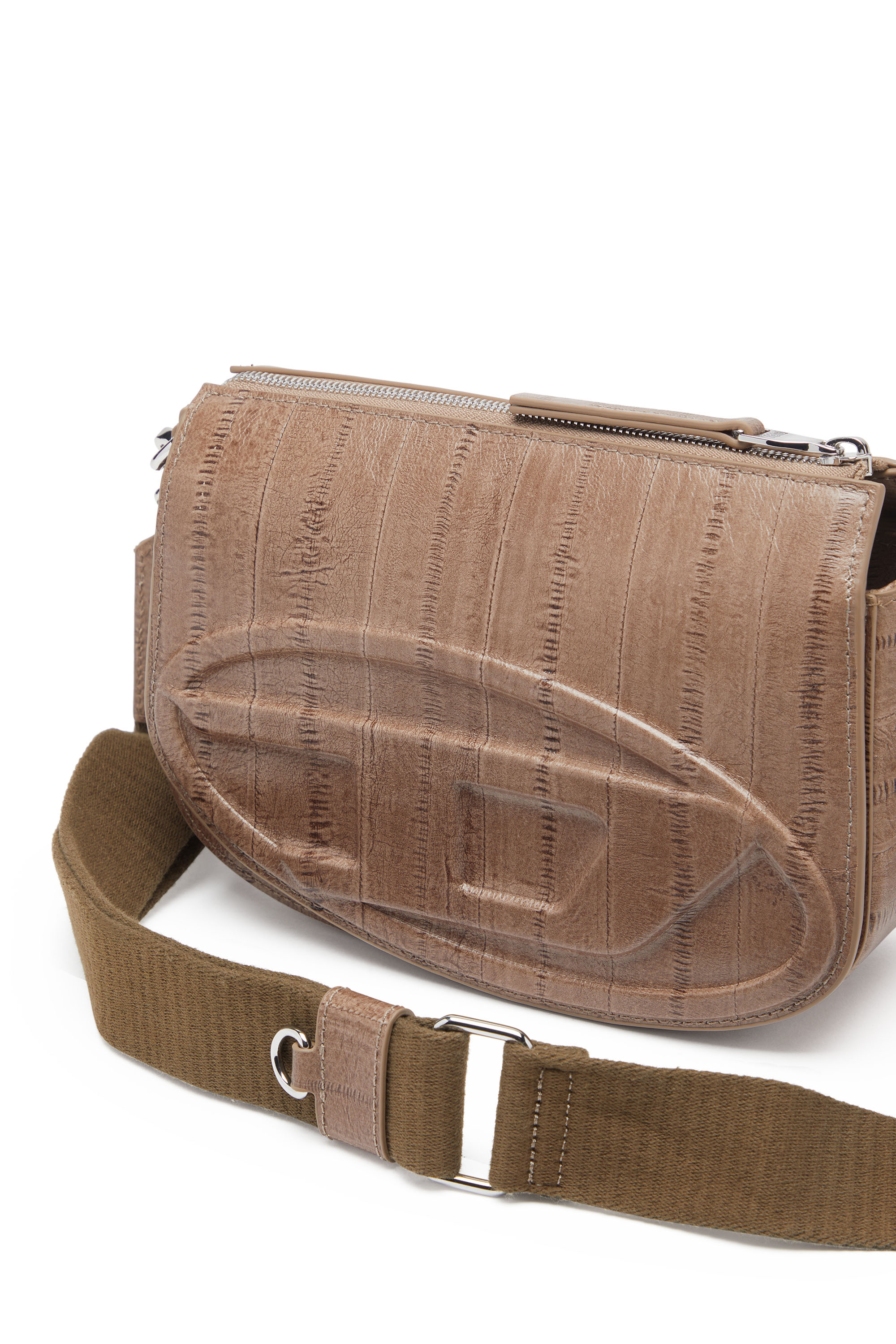 Diesel - 1DR CAMERA BAG, Unisex's 1DR-Camera bag in eel-effect leather in ライトブラウン - 5