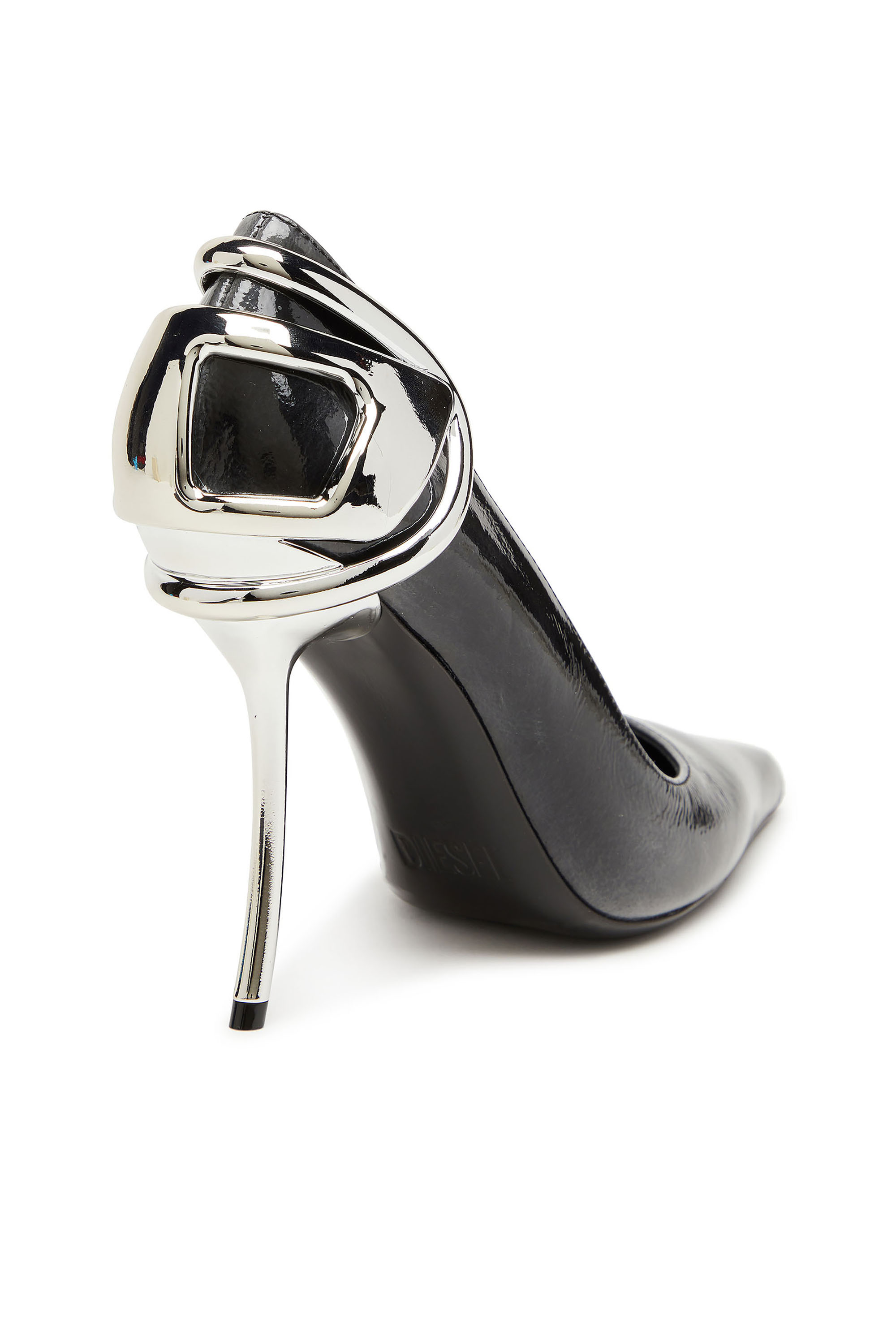 Diesel - D-TEN&HALF P, Female's D-Ten&Half-Pumps in patent pull-up leather in ブラック - 4