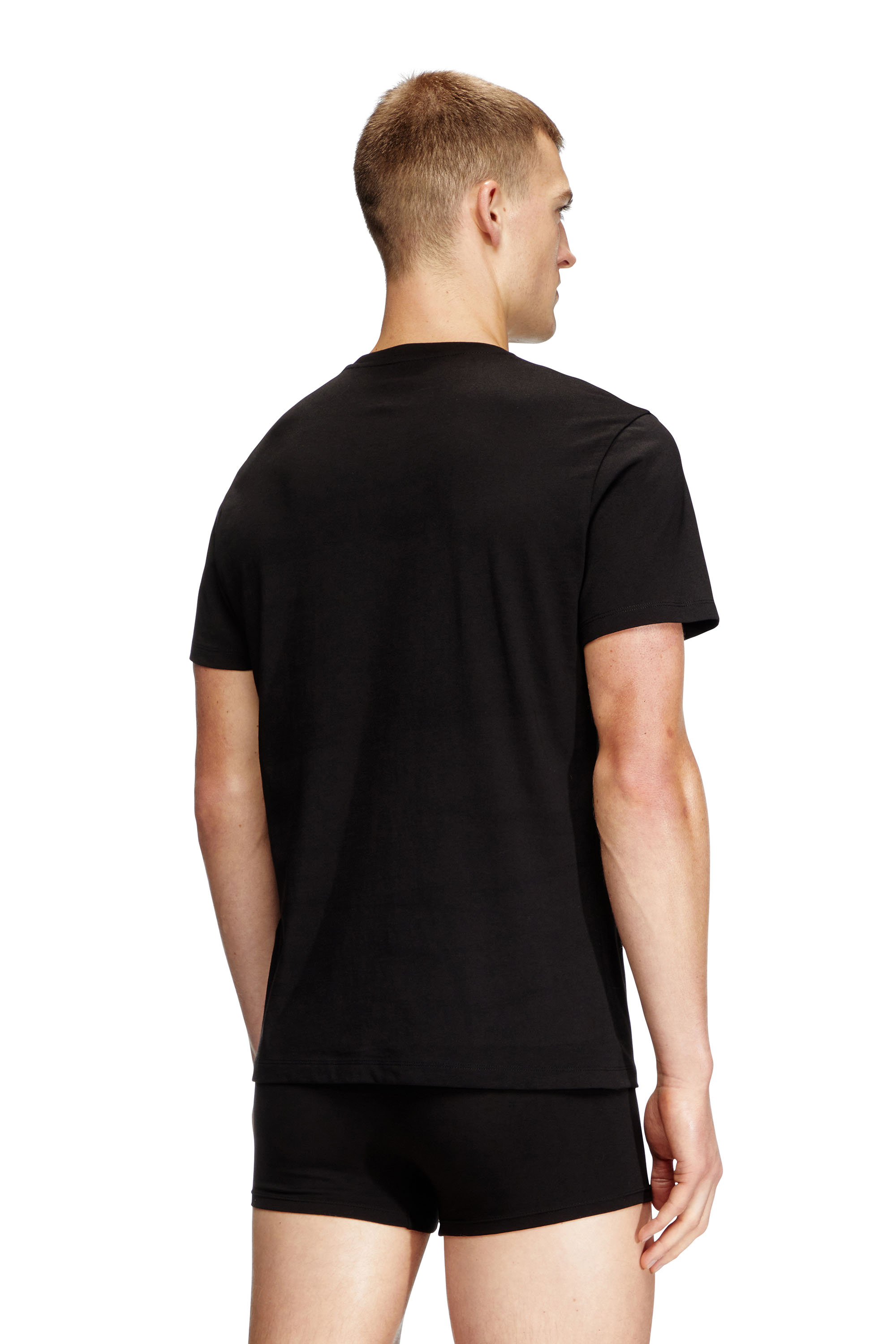 Diesel - MICHAEL-D-BOX-3PACK, Male's Three-pack of V-neck T-shirts in ブラック - 4