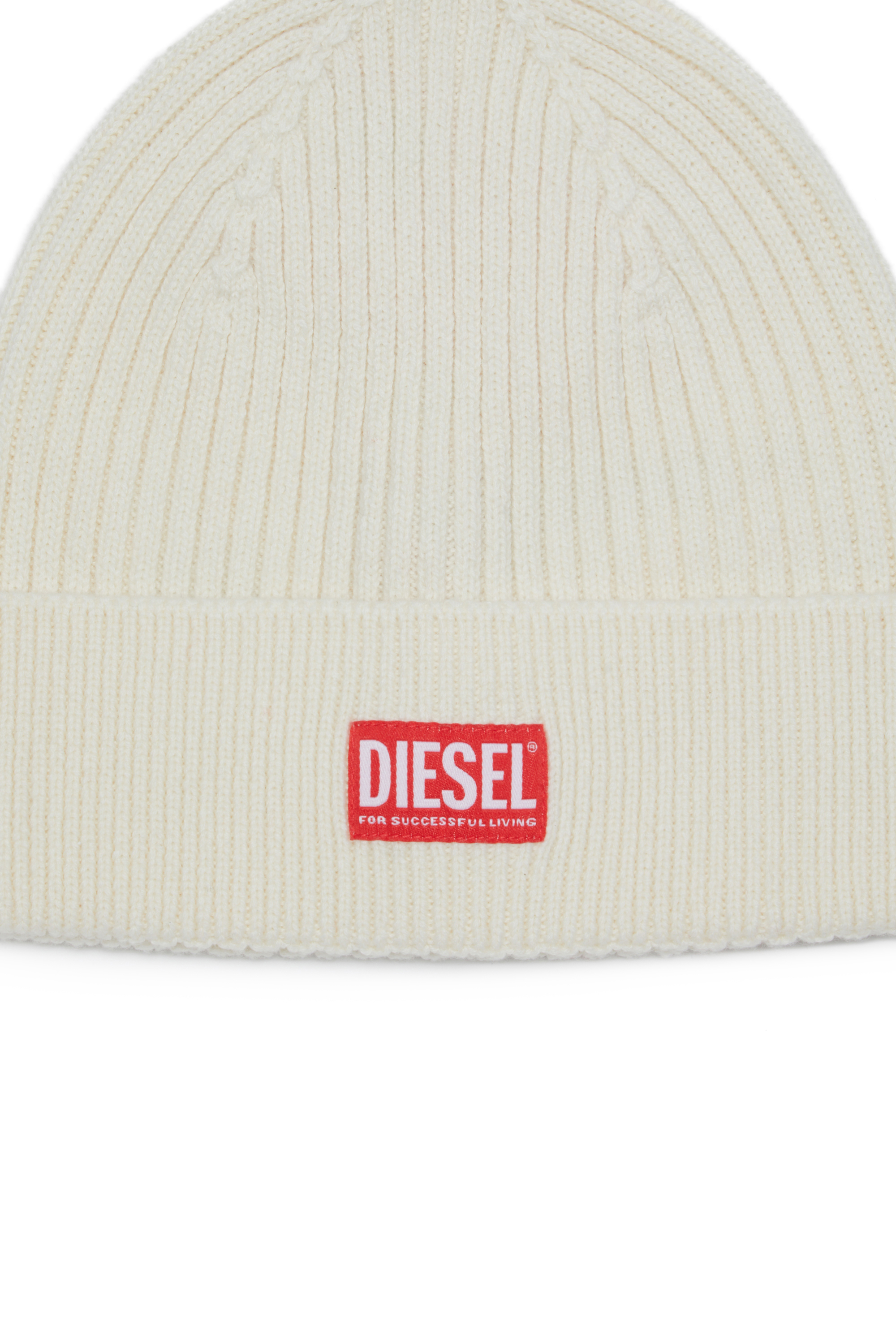 Diesel - K-CODER-H 2X2, Unisex's ニットキャップロゴ in ホワイト - 3