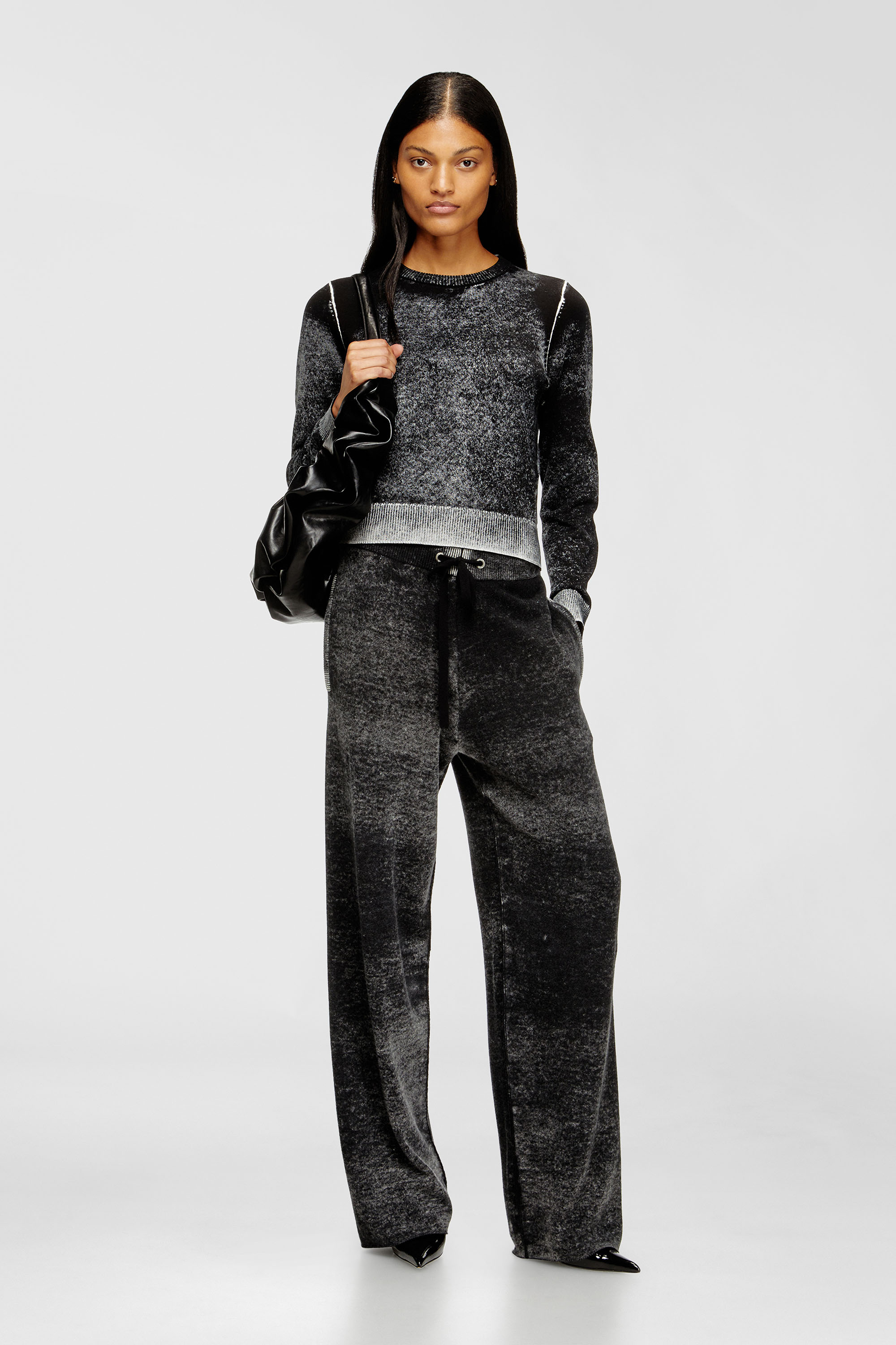 Diesel - M-LOVRE, Female's プルオーバーニット in グレー/ブラック - 2