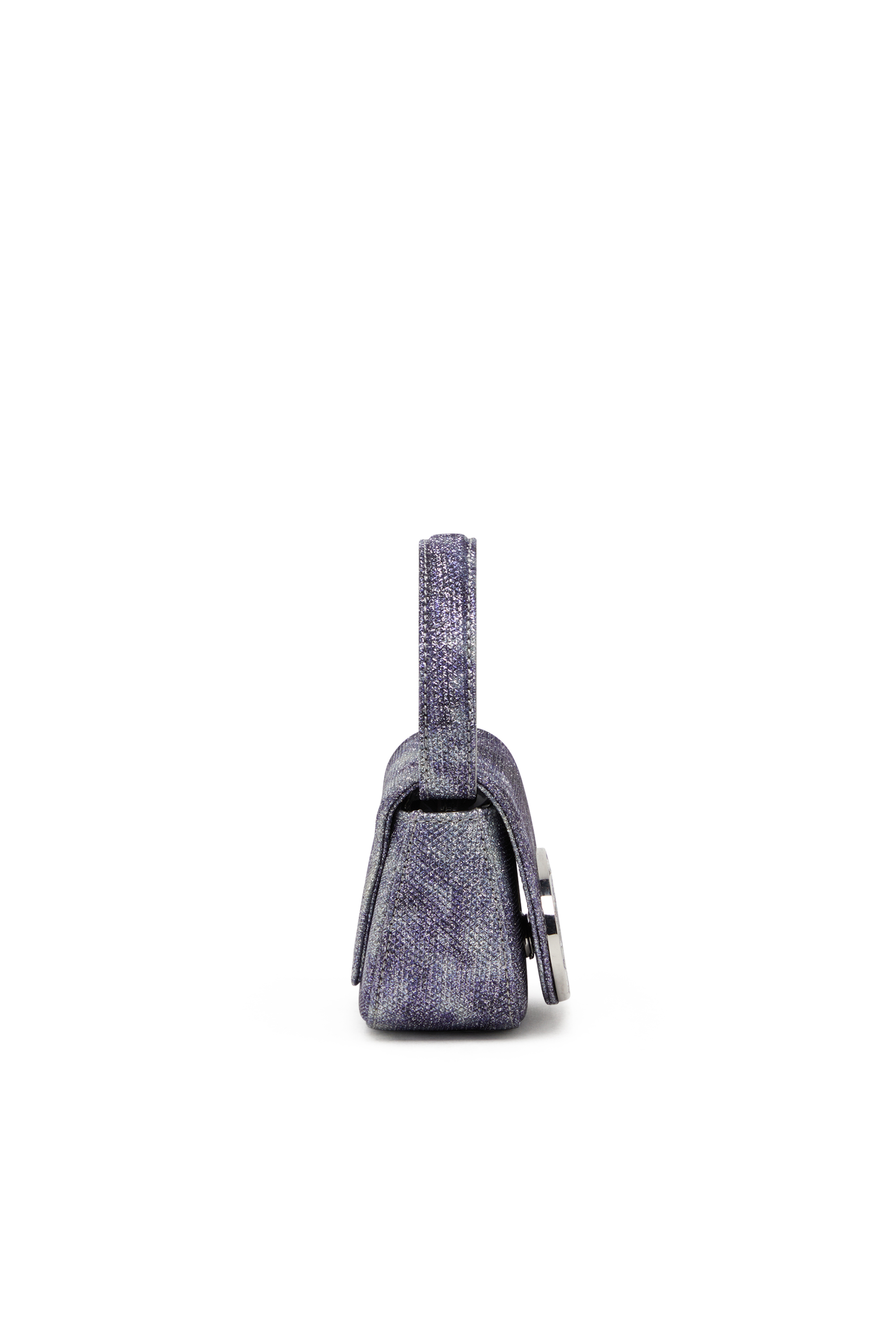 Diesel - 1DR XS, Female's 1DR Xs-Iconic mini bag in shimmer fabric in ブルー - 3