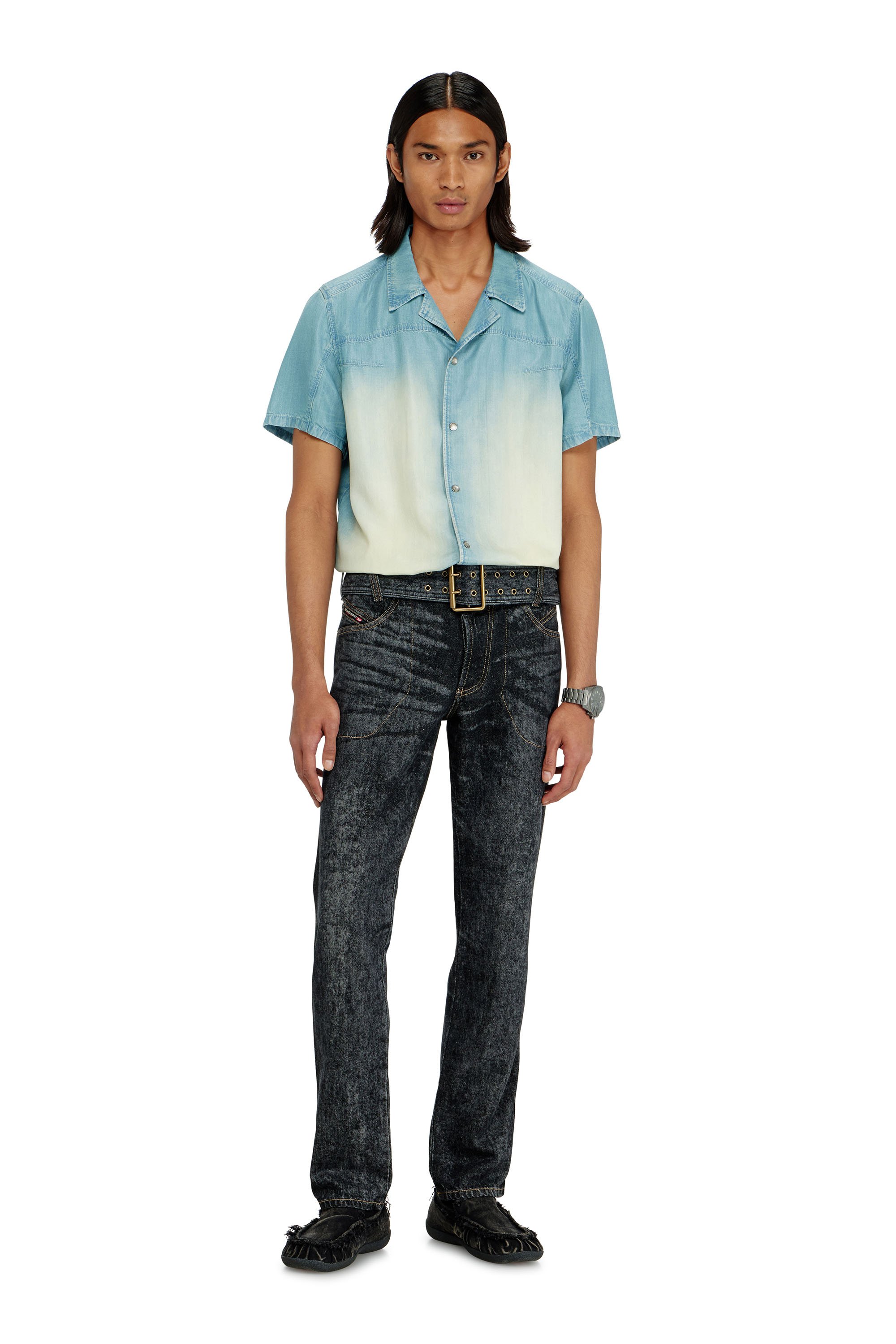 Diesel - Male's Slim Jeans D-Villus 09Q24, ブラック/ダークグレー - 1