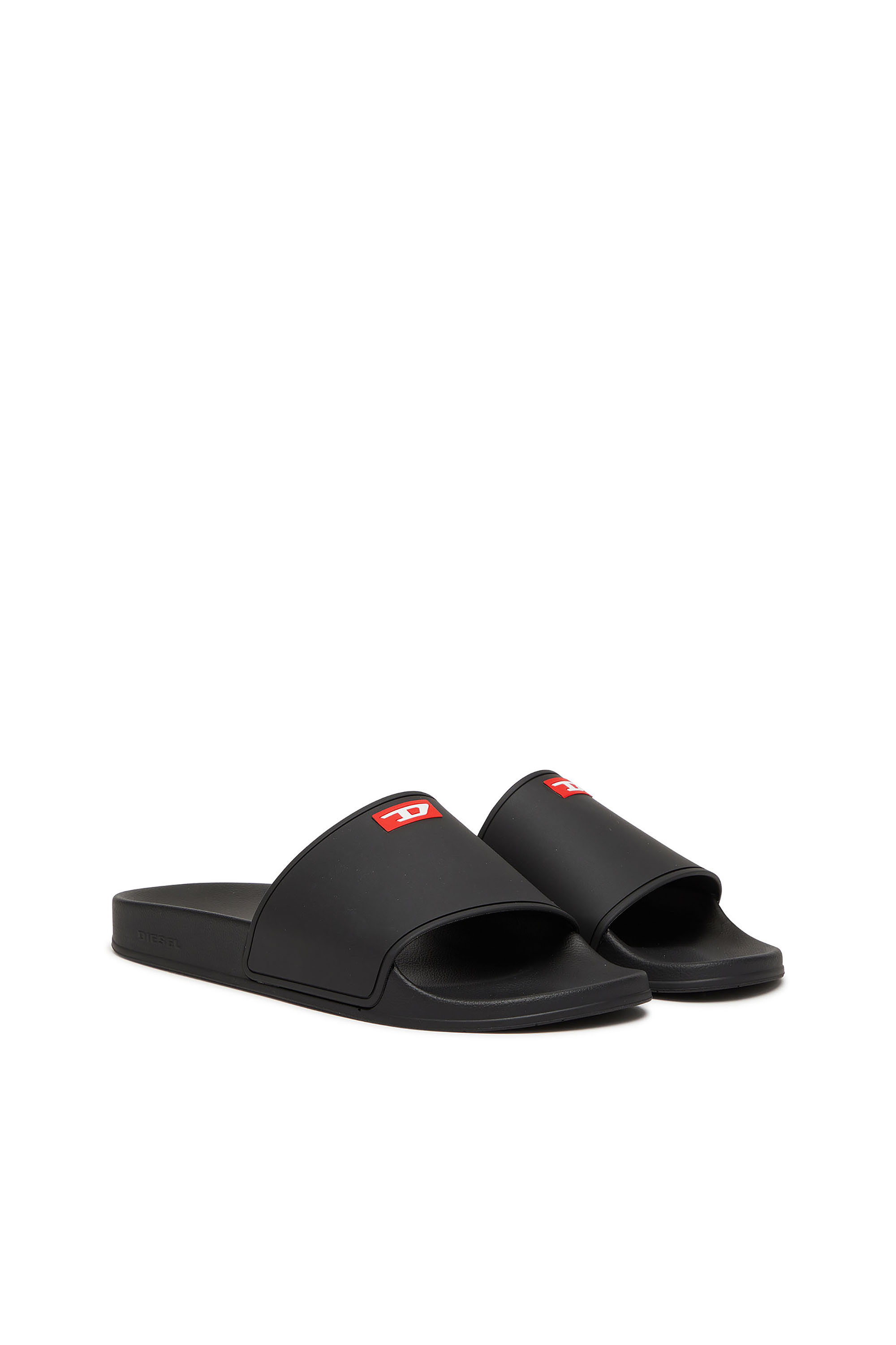 Diesel - SA-SWIM, Male's Sa-Swim-Rubber pool slides with D logo in ブラック - 2