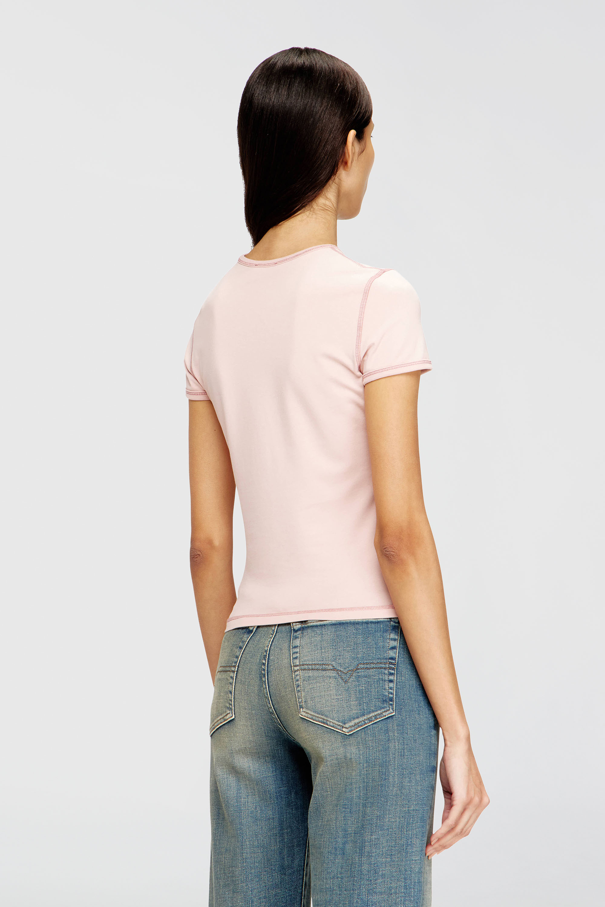 T-UNCUTIES-LONG-S5 Tシャツ｜ピンク｜ウィメンズ｜DIESEL