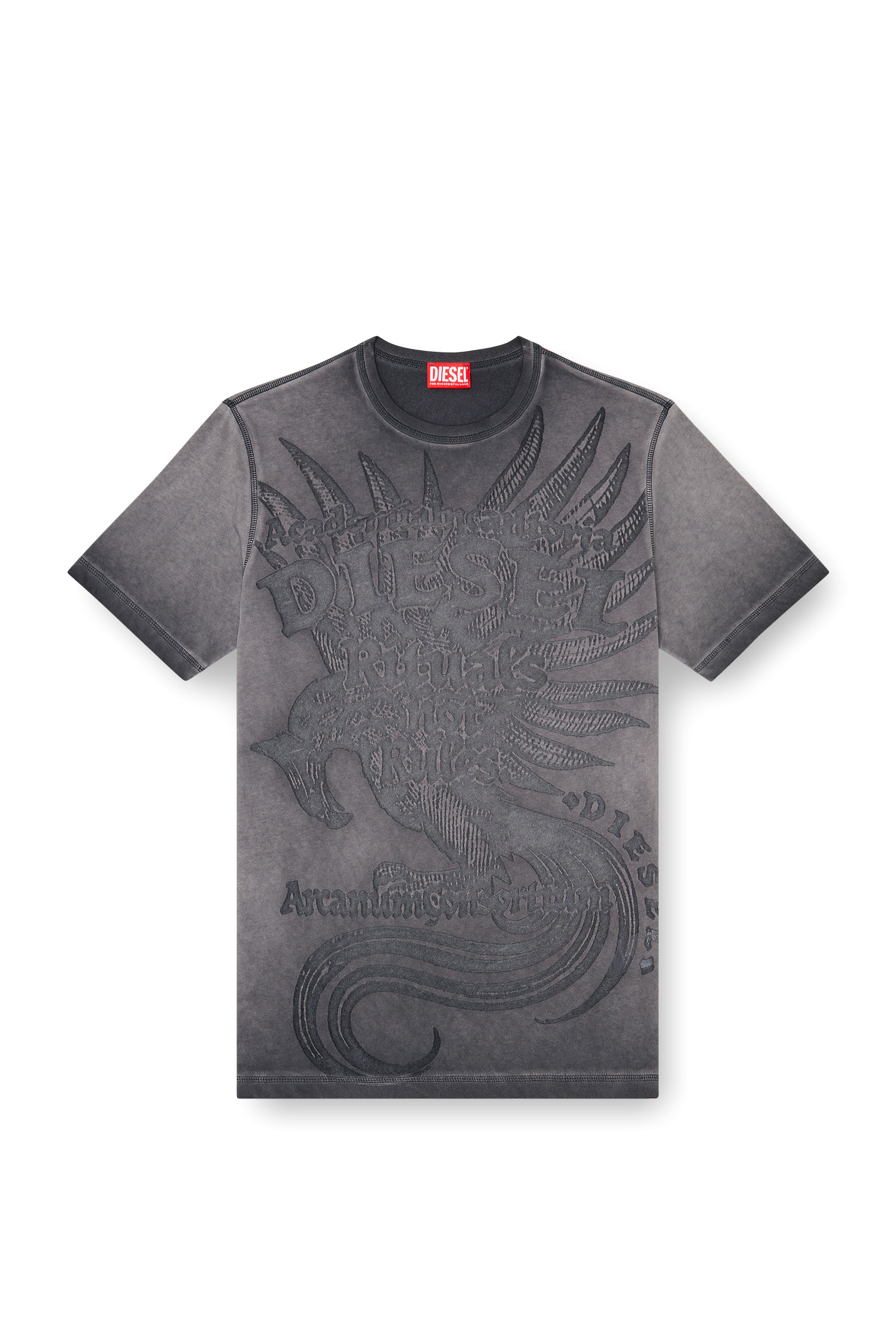 Diesel - T-RAWJUST-AA1, Male's Tシャツ in ダークグレー - 2