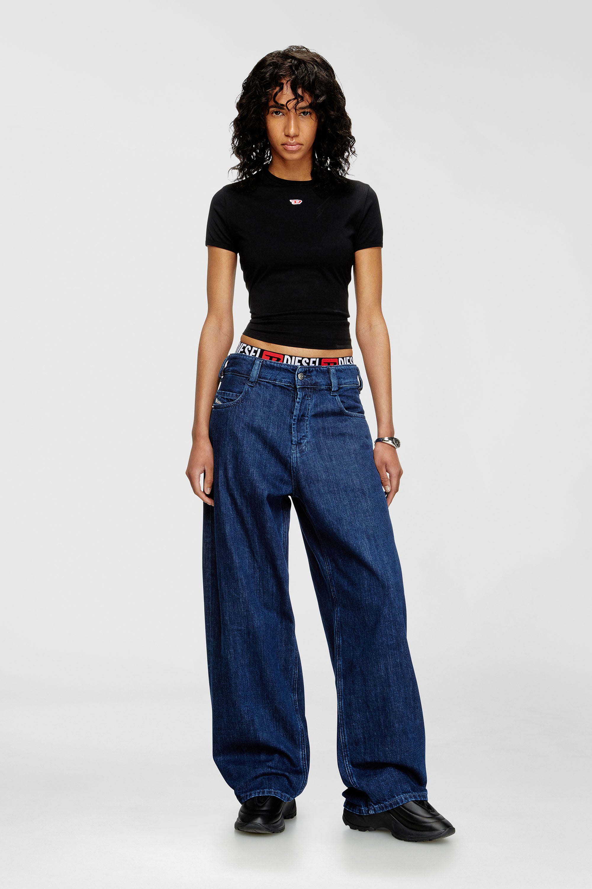 Diesel - Unisex's Relaxed Jeans 1997 D-Enim-M 0DBDX, ダークブルー - 1