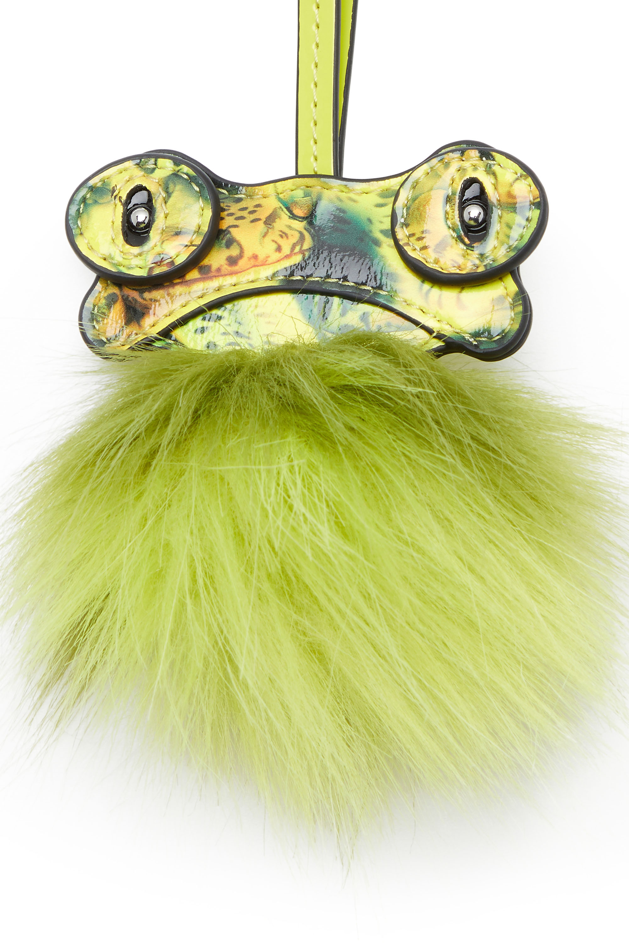 Diesel - FUR CHARMS III, Female's Frog bag charm with fluffy tail in グリーン - 4